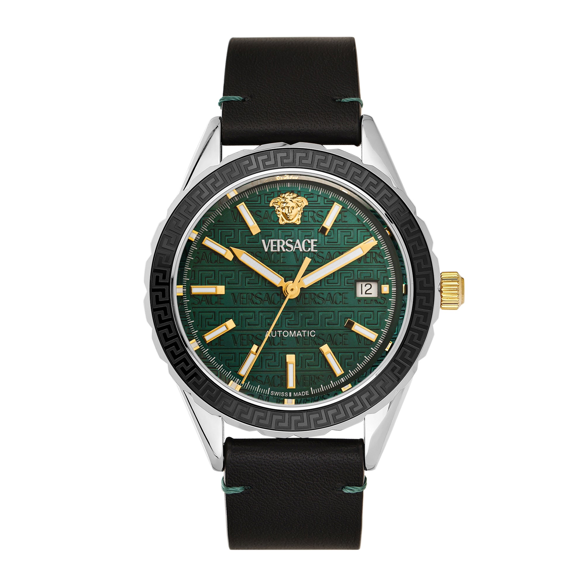 Versace Hellenyium Auto Green Round Quartz Men Watch