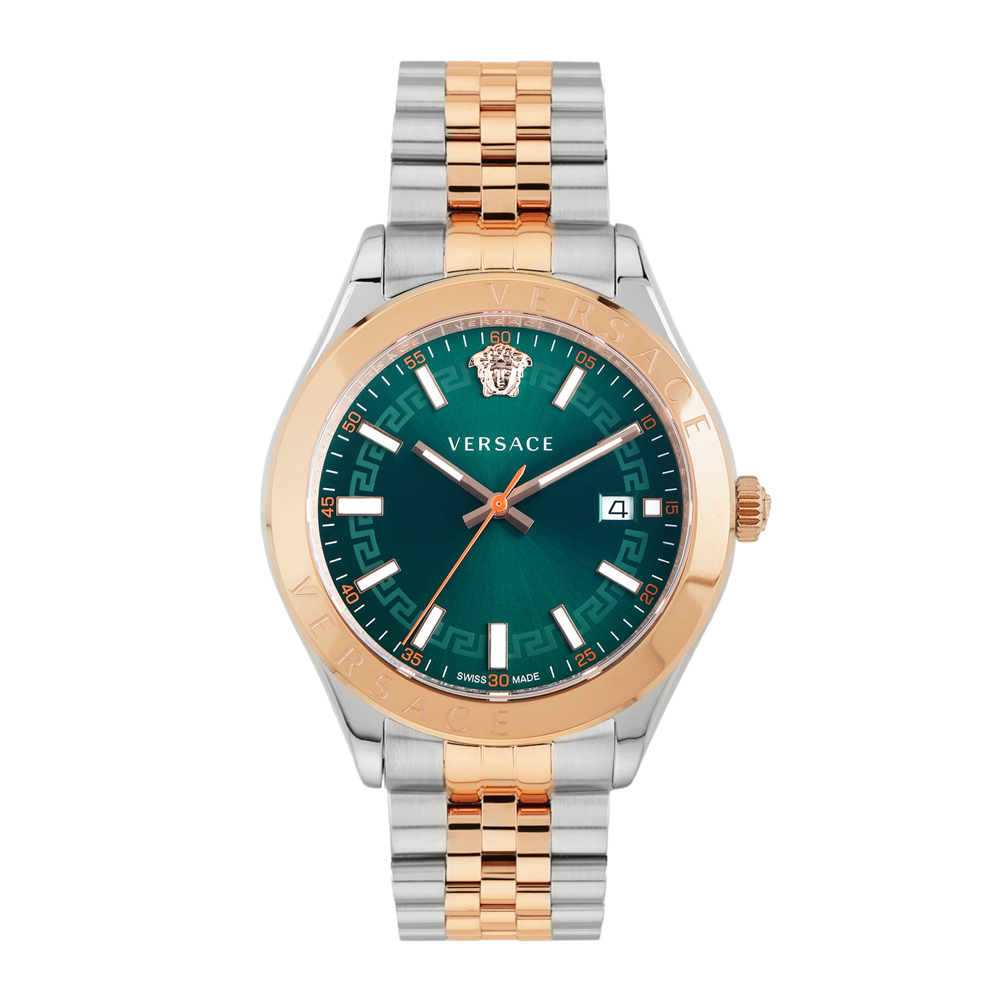 Versace Hellenium Green Round Quartz Men Watch Watch Versace