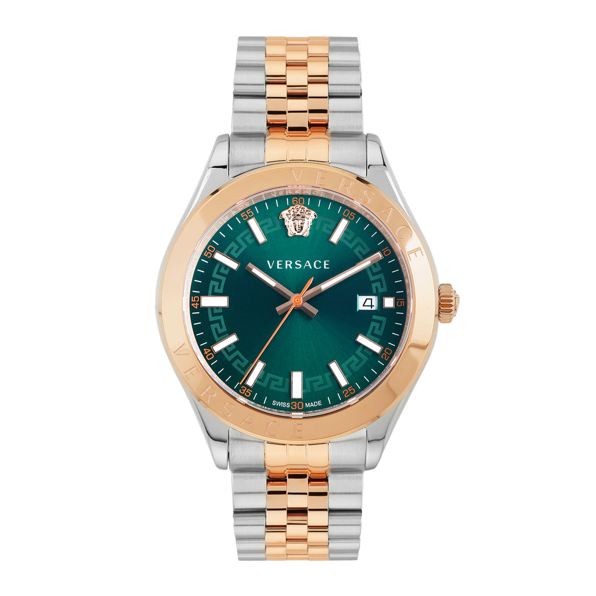 Versace Hellenium Green Round Quartz Men Watch
