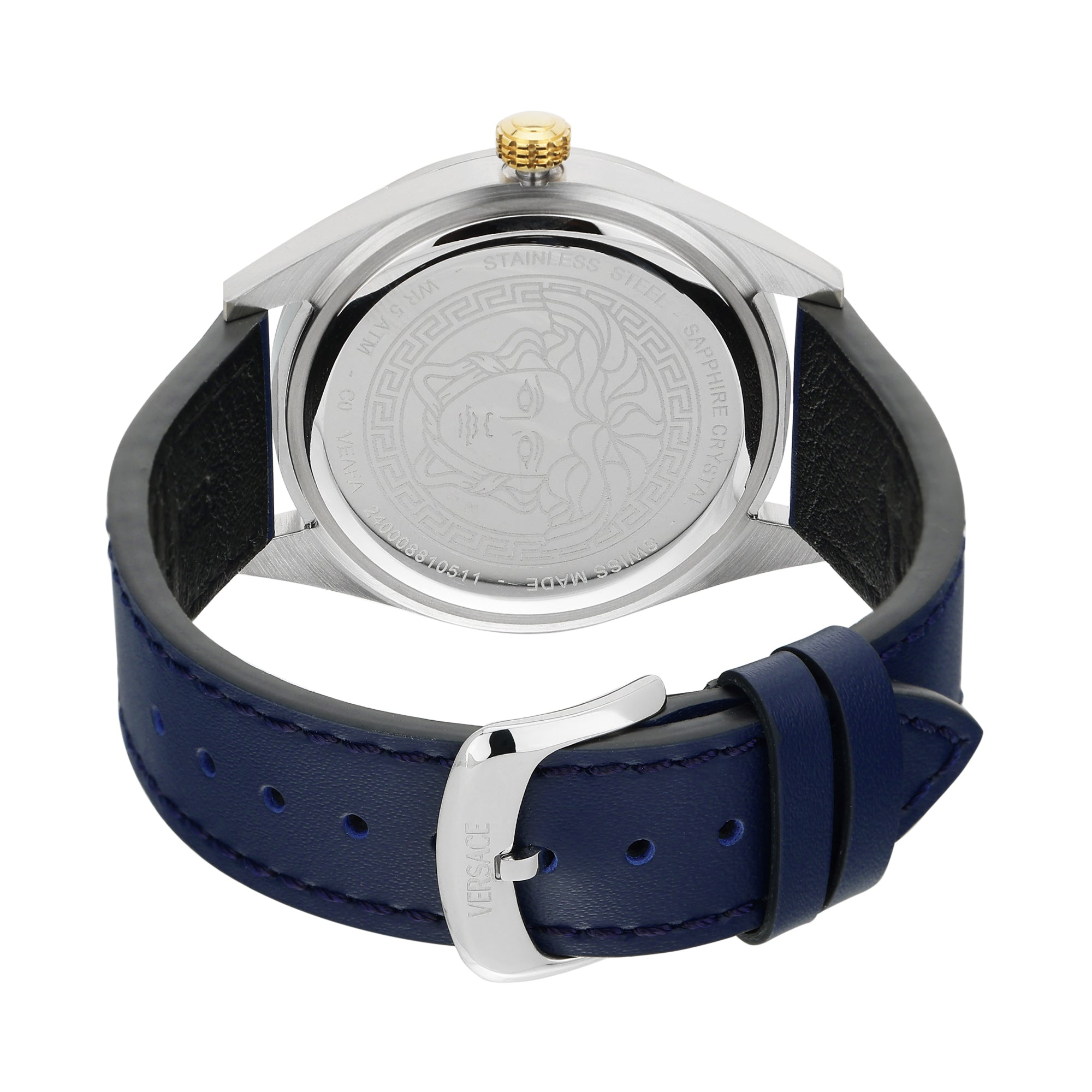 Versace V-Code Gmt Special Blue Round Quartz Men Watch Watch Versace