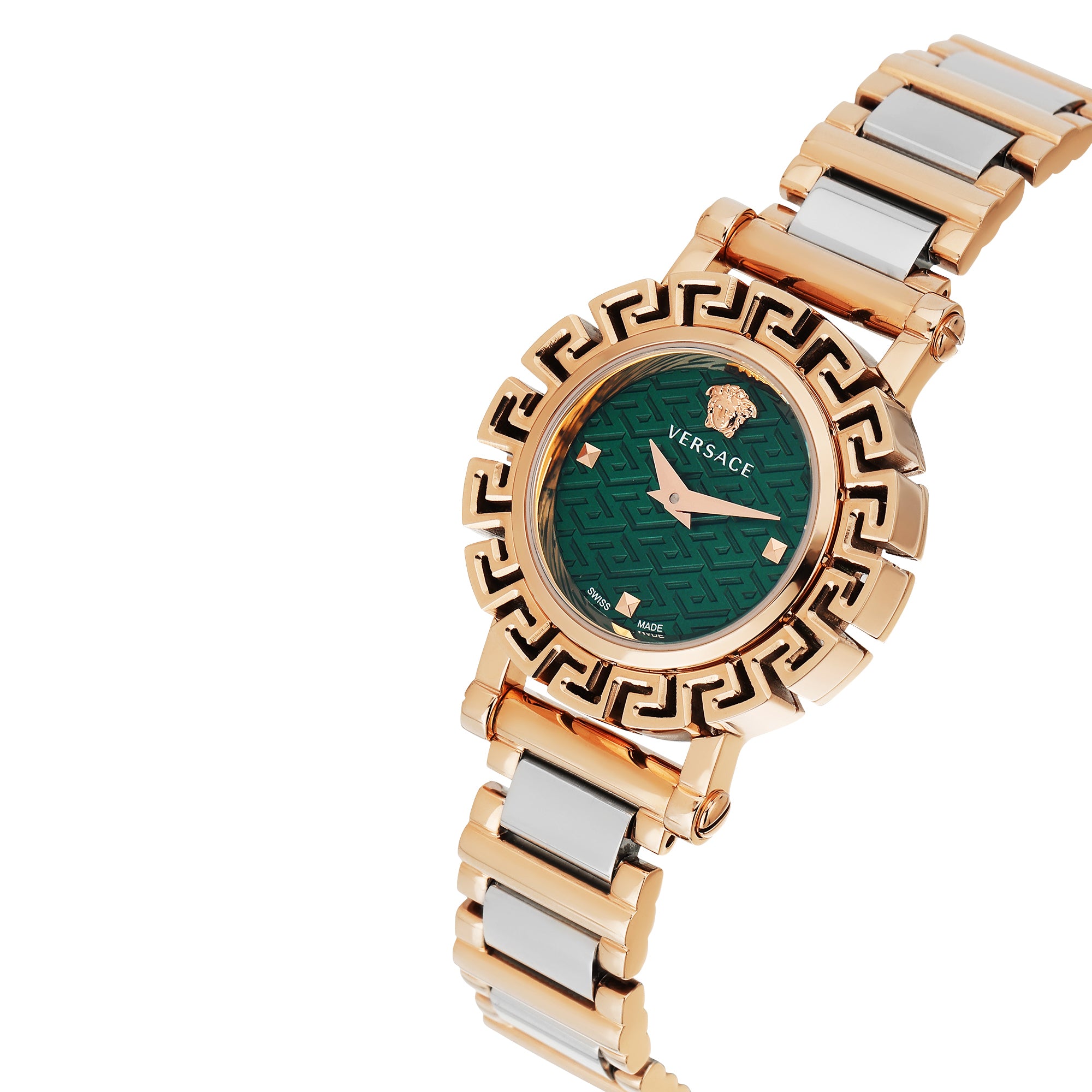 Versace Greca Glam Green Round Quartz Women Watch