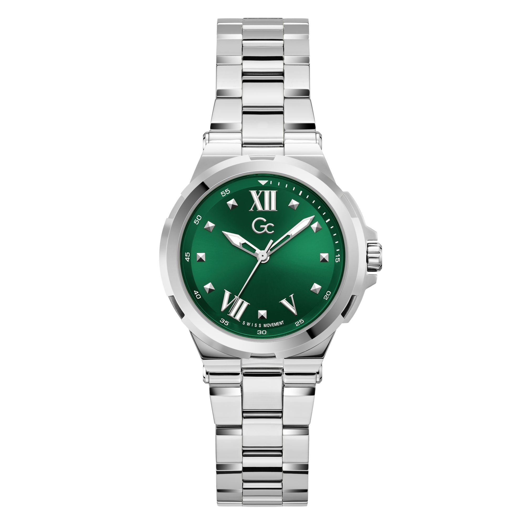Gc Structura Y29006L9MM Green Women 34 mm Round Watch