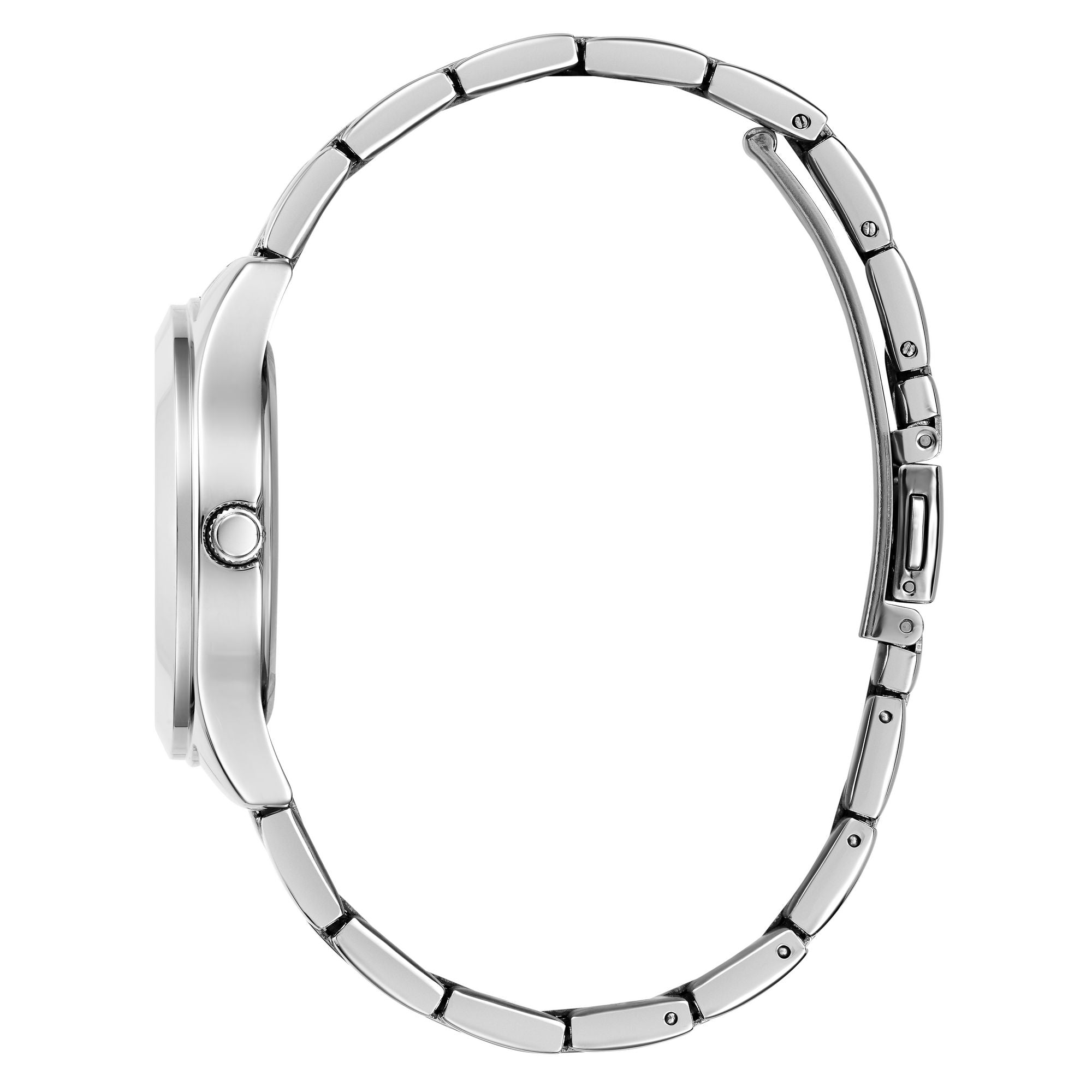 Guess Gt Tri Plaque Silver Tone Round Quartz Women Watch Watch Guess