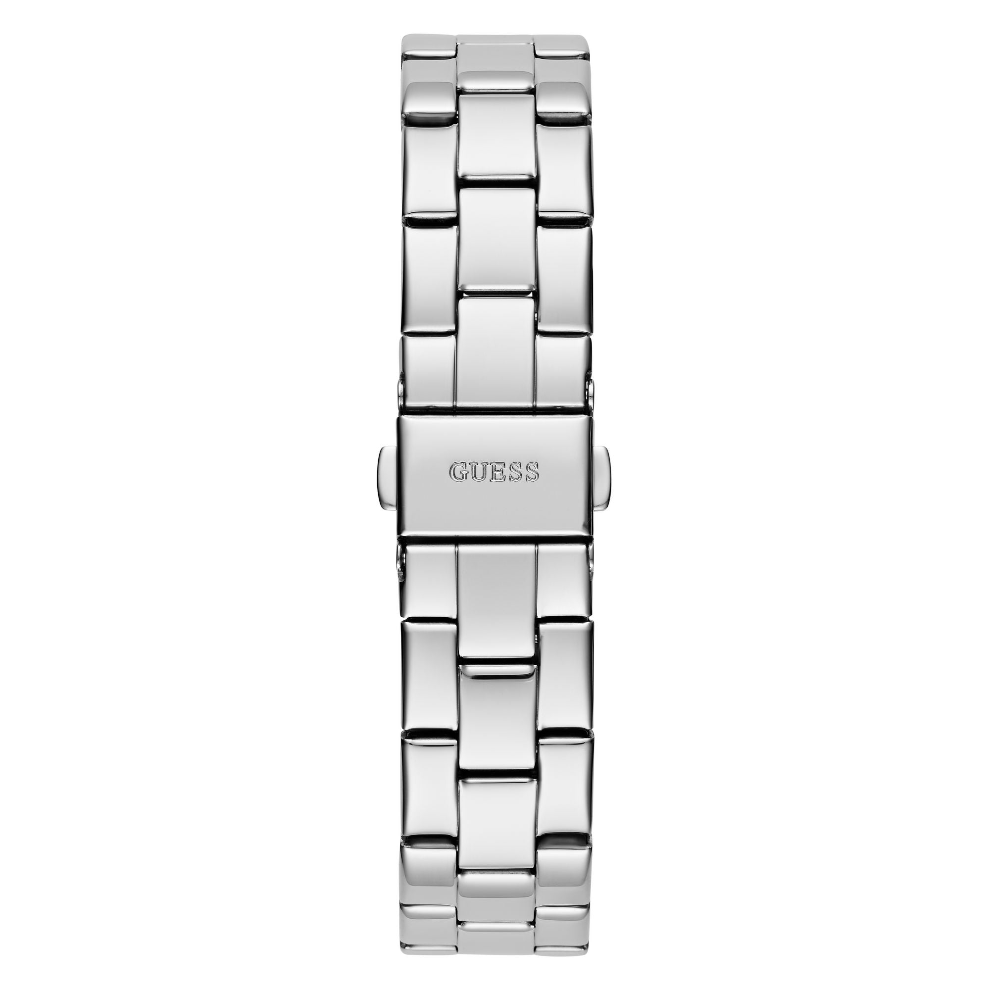 Guess Gt Tri Plaque Silver Tone Round Quartz Women Watch Watch Guess