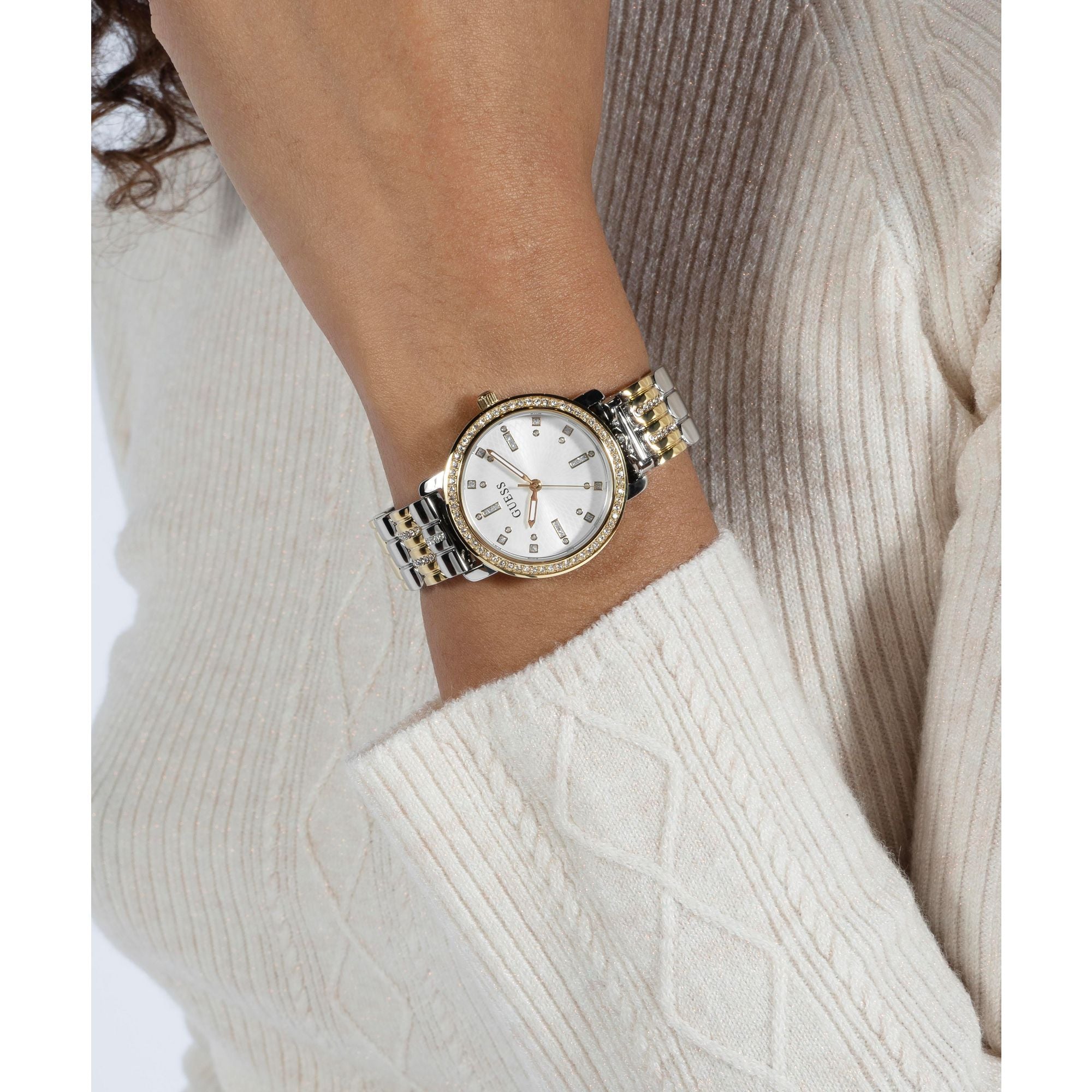 Guess Gb Hayley White Round Quartz Women Watch Watch Guess
