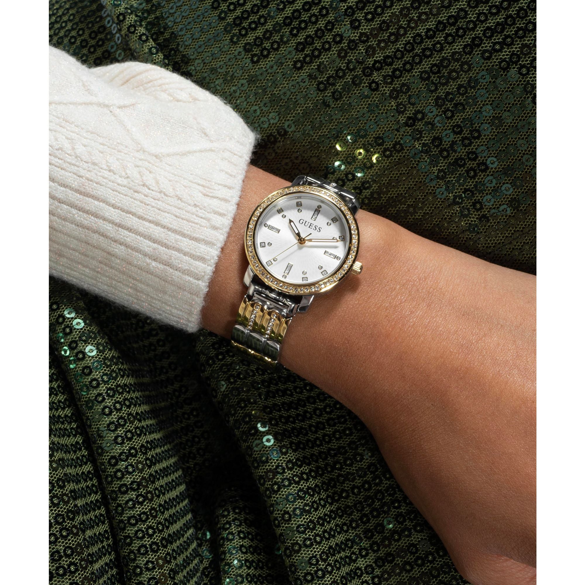 Guess Gb Hayley White Round Quartz Women Watch Watch Guess