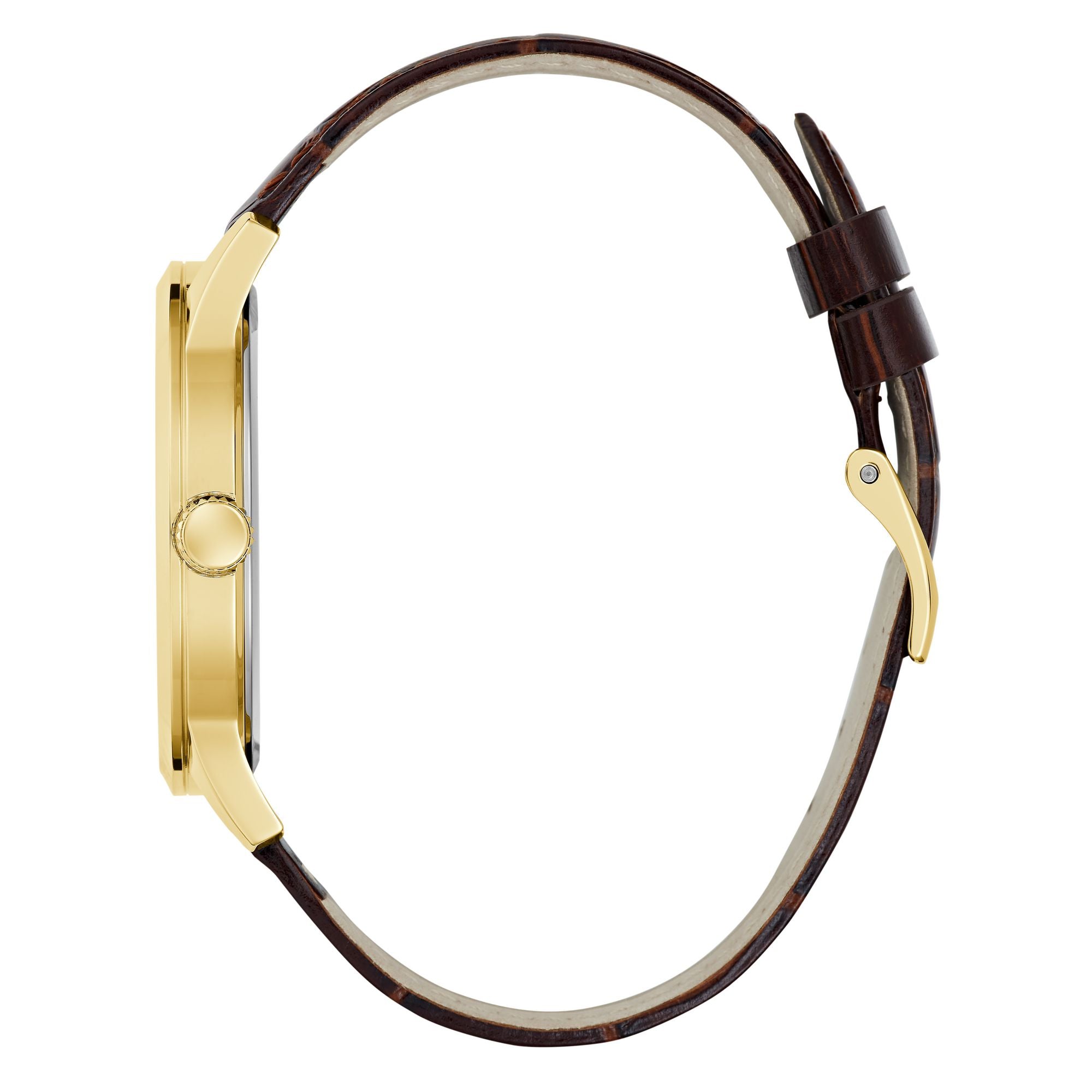 Guess Gd Marble Leather Green Round Quartz Men Watch