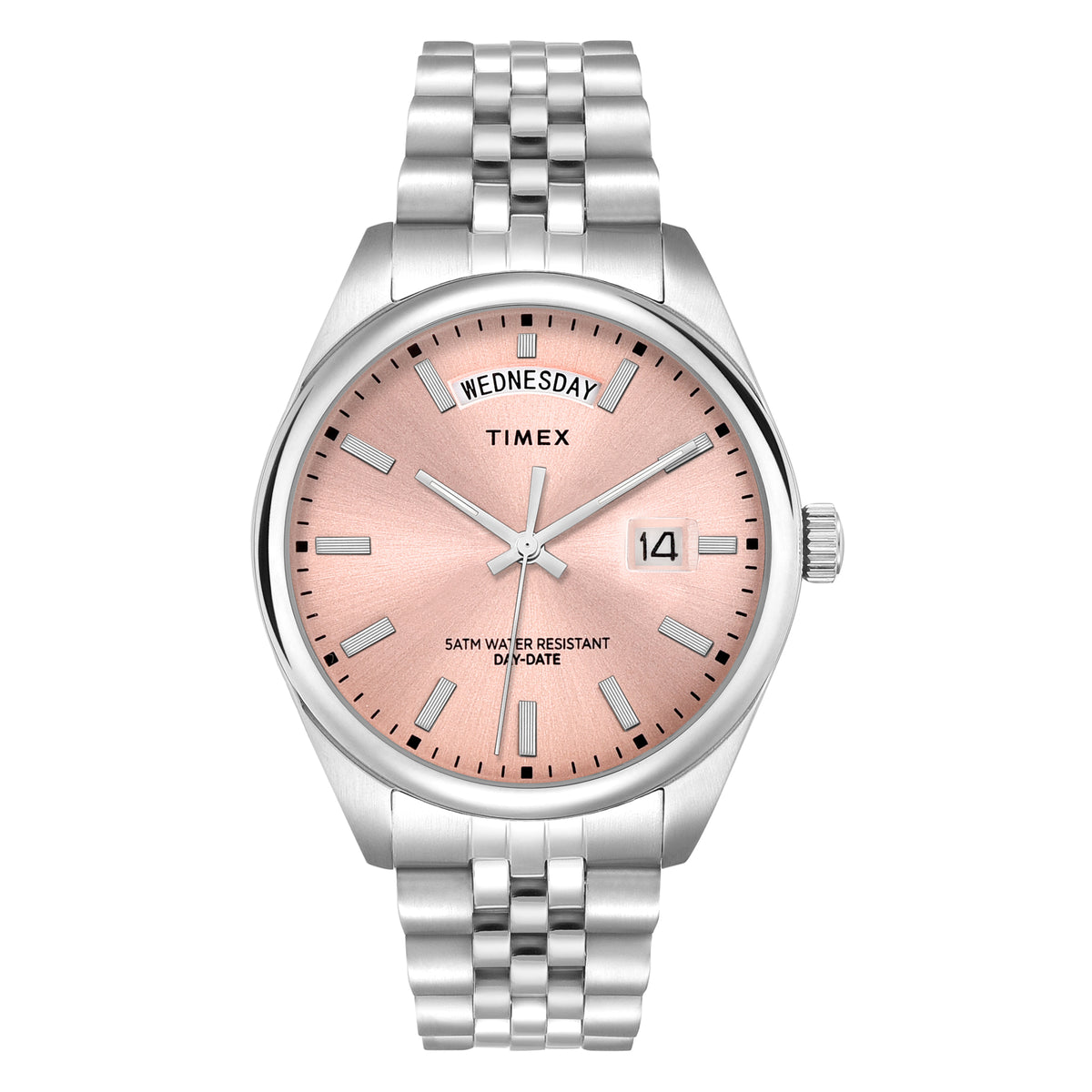 Timex Legacy Round 41mm Pink Dial Analog Men Watch - TWEG27101