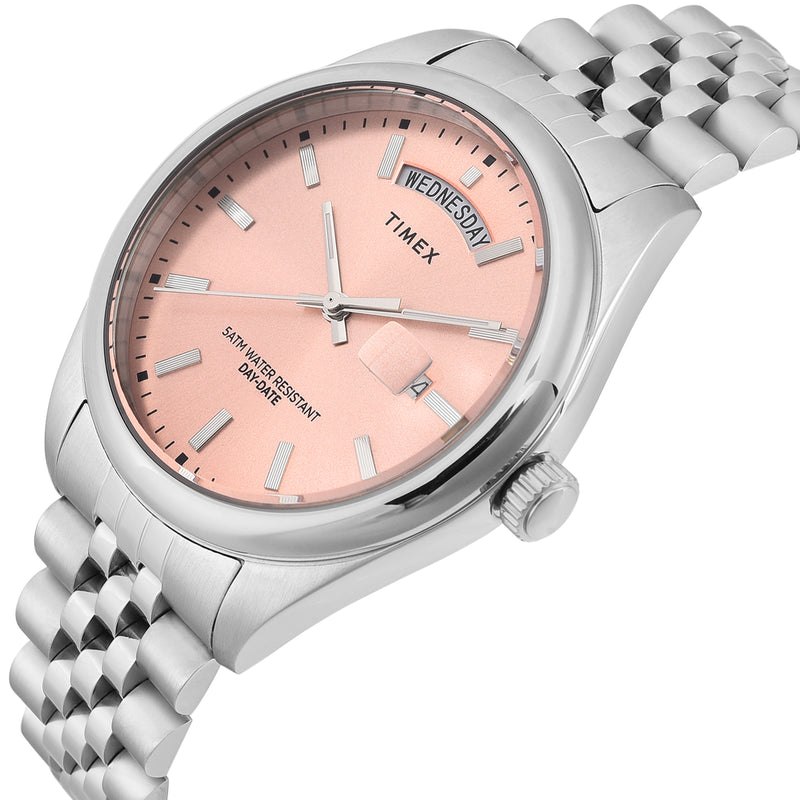 Timex Legacy Round 41mm Pink Dial Analog Men Watch - TWEG27101 Watch Timex