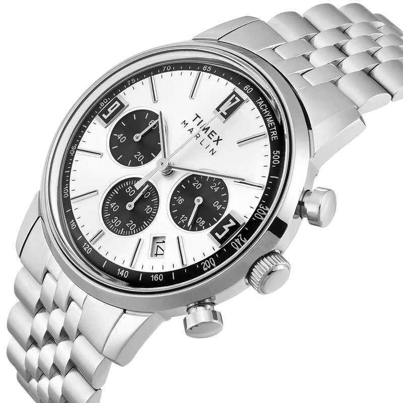 Timex Marlin Round 21mm Silver Dial Analog Men Watch - TWEG26704 Watch Timex