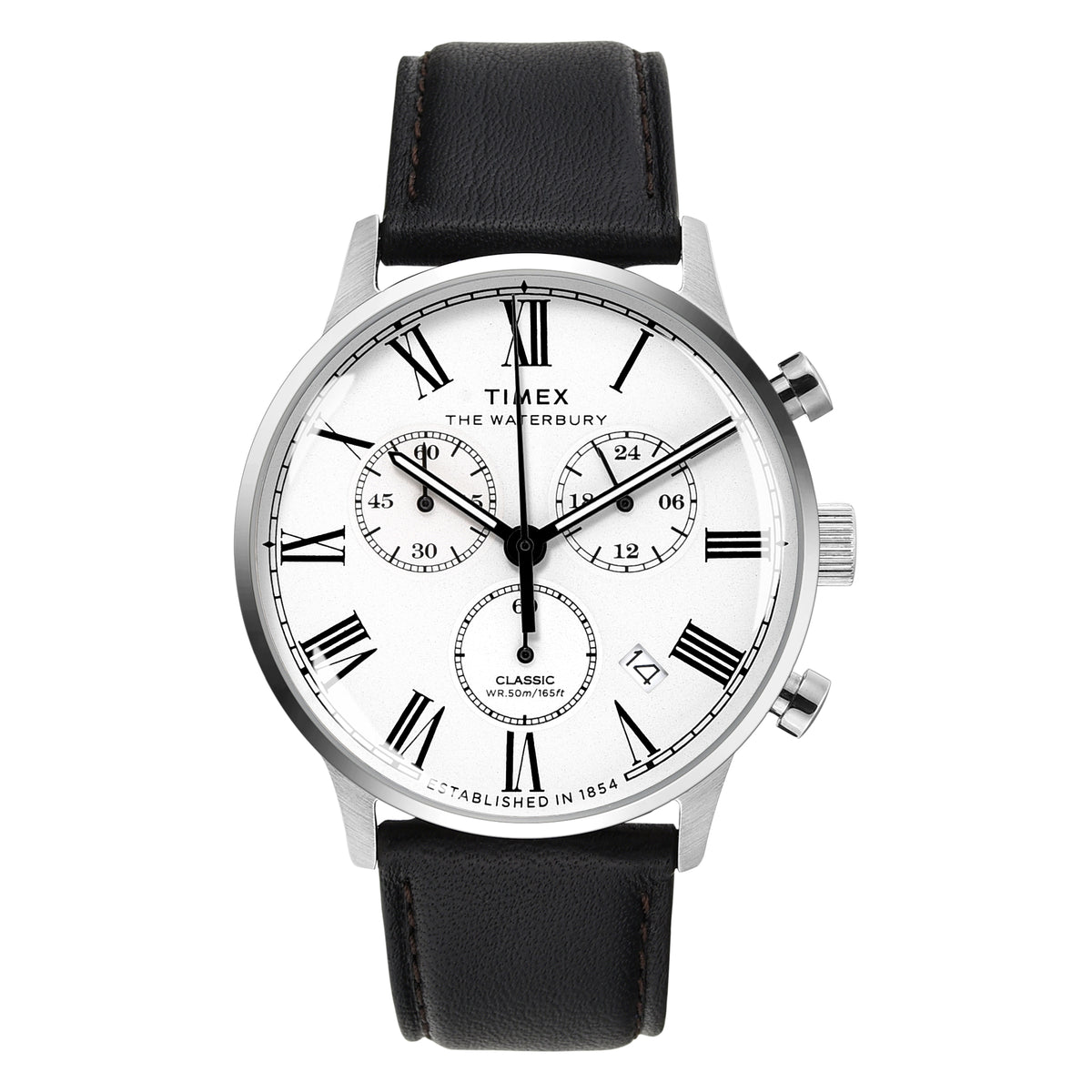 Timex Waterbury Round 42mm White Dial Analog Men Watch - TWEG26600