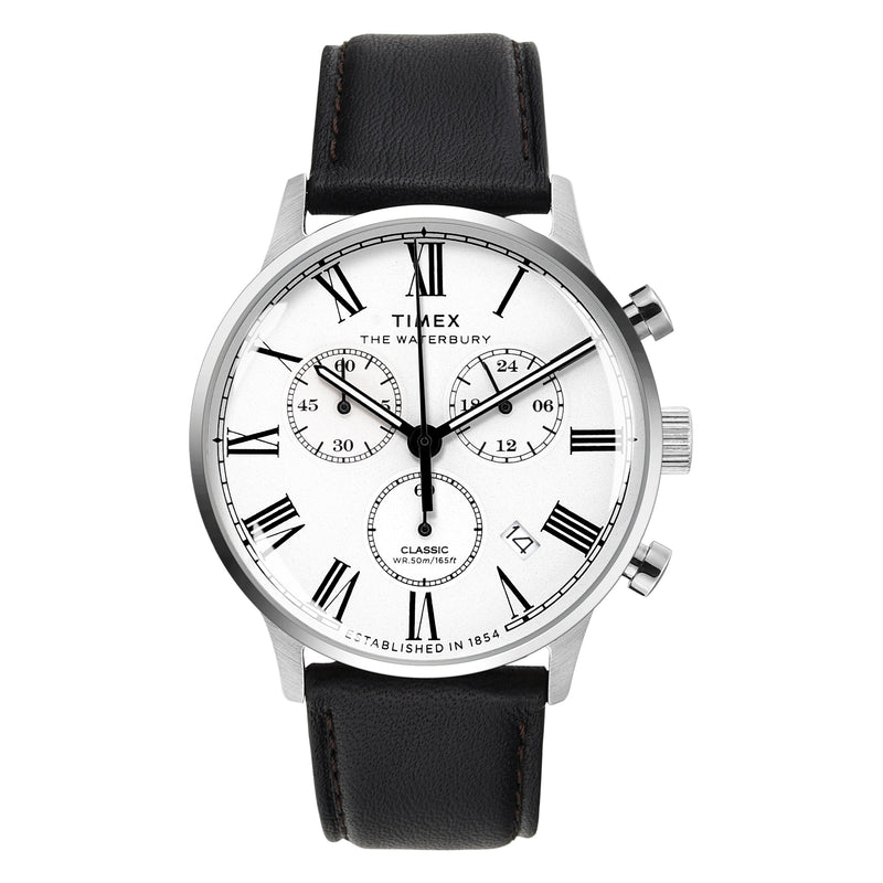 Timex Waterbury Round 42mm White Dial Analog Men Watch - TWEG26600 Watch Timex