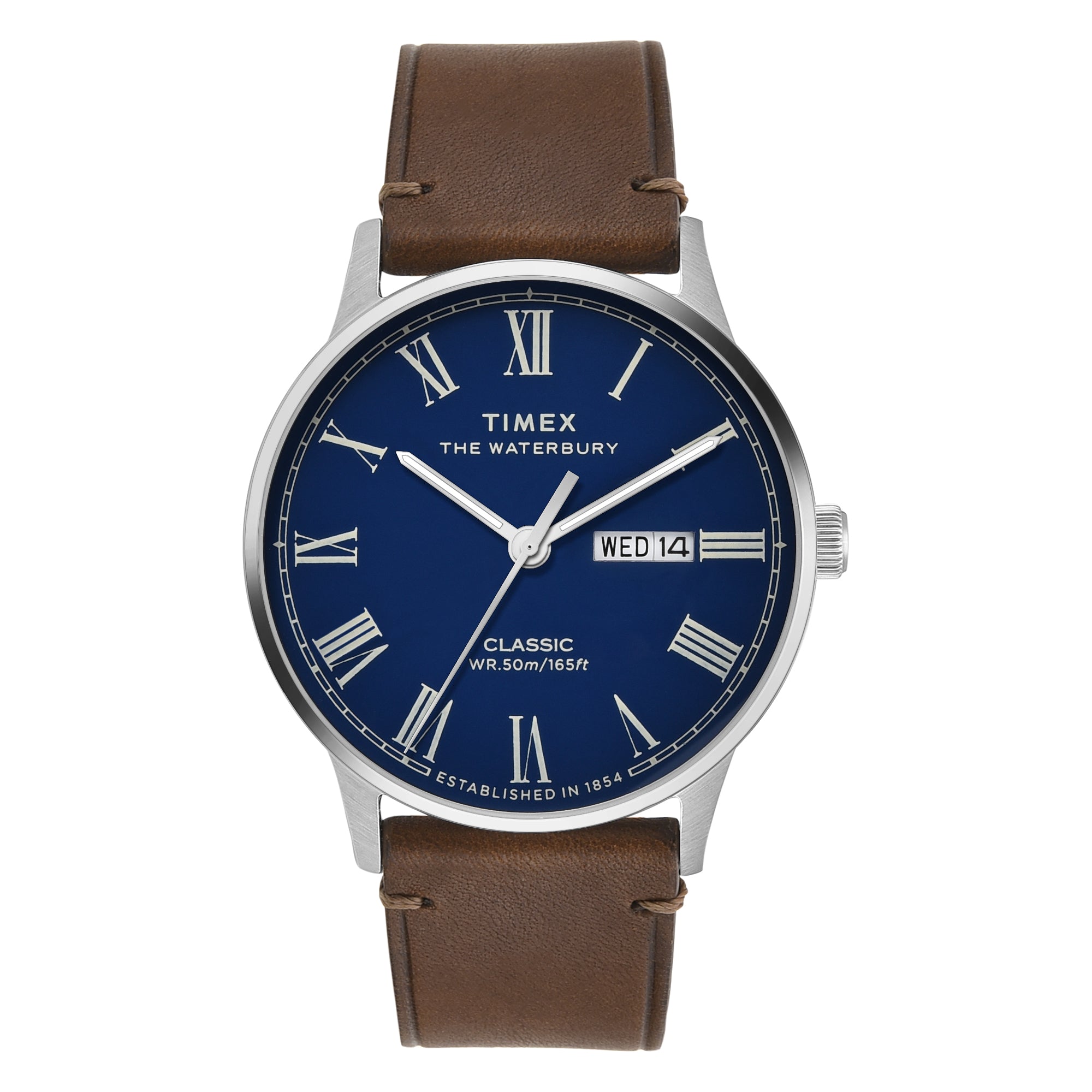 Timex Waterburry Round 21mm Blue Dial Analog Men Watch - TWEG26502 Watch Timex