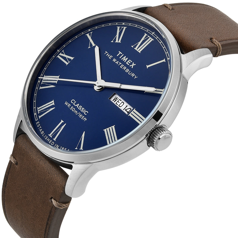 Timex Waterbury Round 21mm Blue Dial Analog Men Watch - TWEG26502 Watch Timex