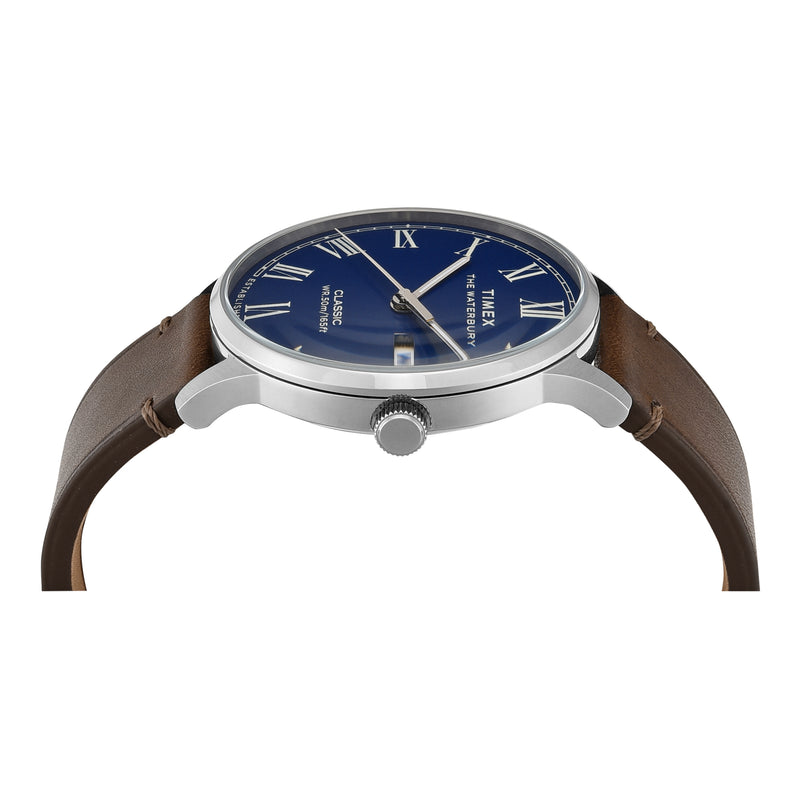 Timex Waterbury Round 21mm Blue Dial Analog Men Watch - TWEG26502 Watch Timex