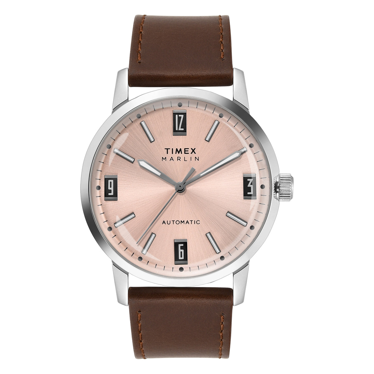Timex Marlin Round 21mm Pink Dial Mechanical Automatic Men Watch - TWEG26701