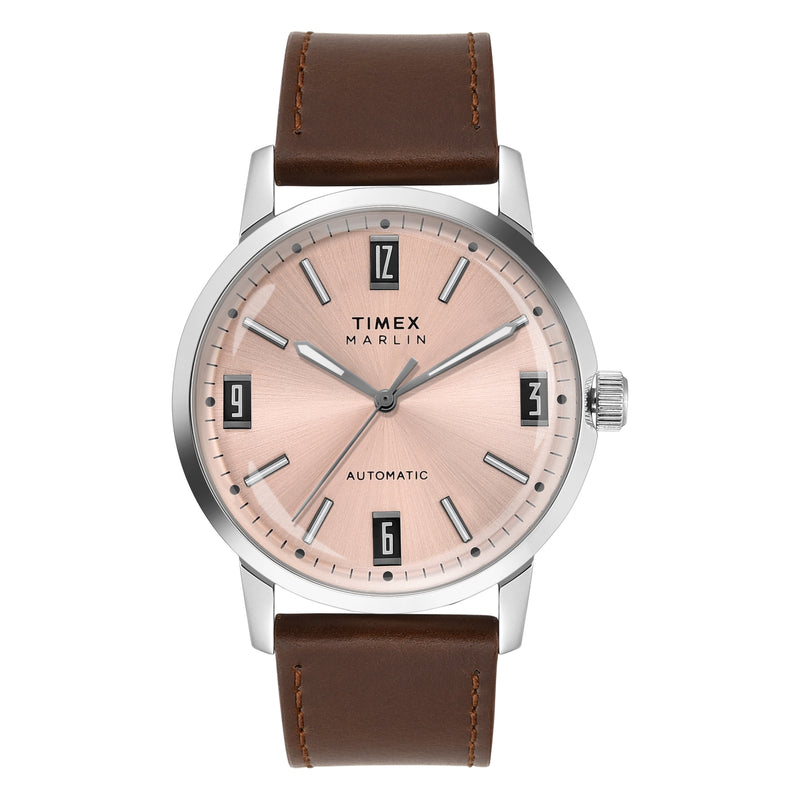 Timex Marlin Round 21mm Pink Dial Mechanical Automatic Men Watch - TWEG26701 Watch Timex