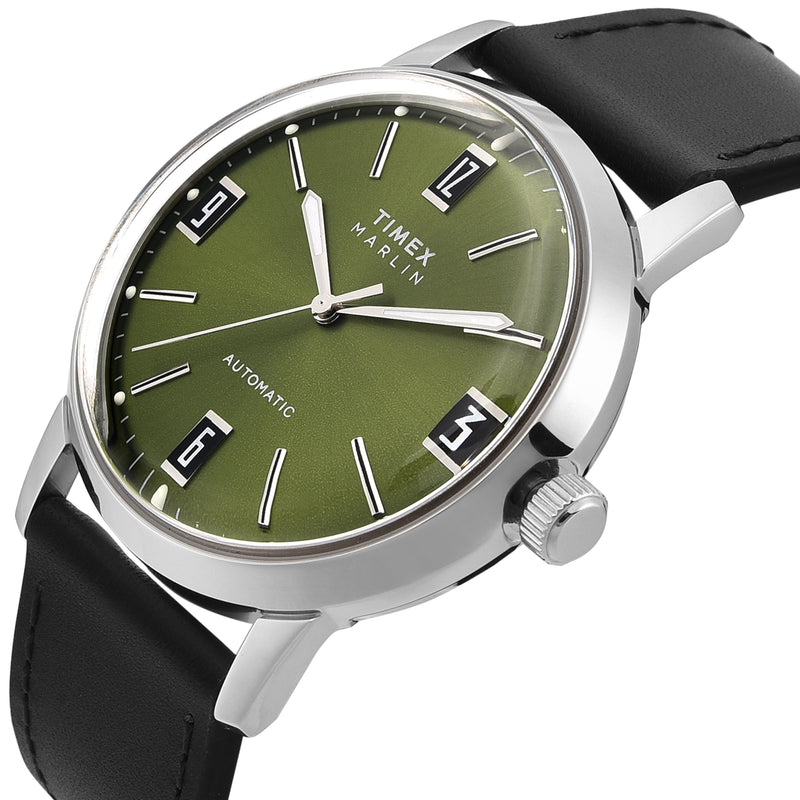 Timex Marlin Round 42mm Green Dial Mechanical Automatic Men Watch - TWEG26700 Watch Timex