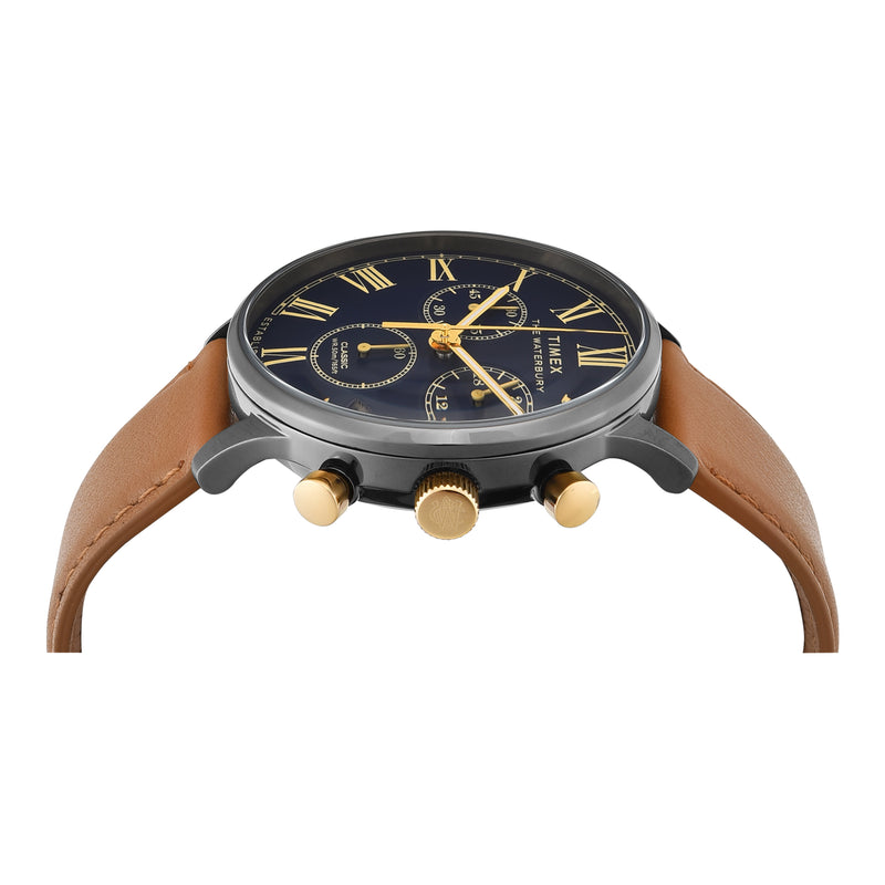 Timex Waterbury Round 42mm Blue Dial Analog Men Watch - TWEG26601 Watch Timex