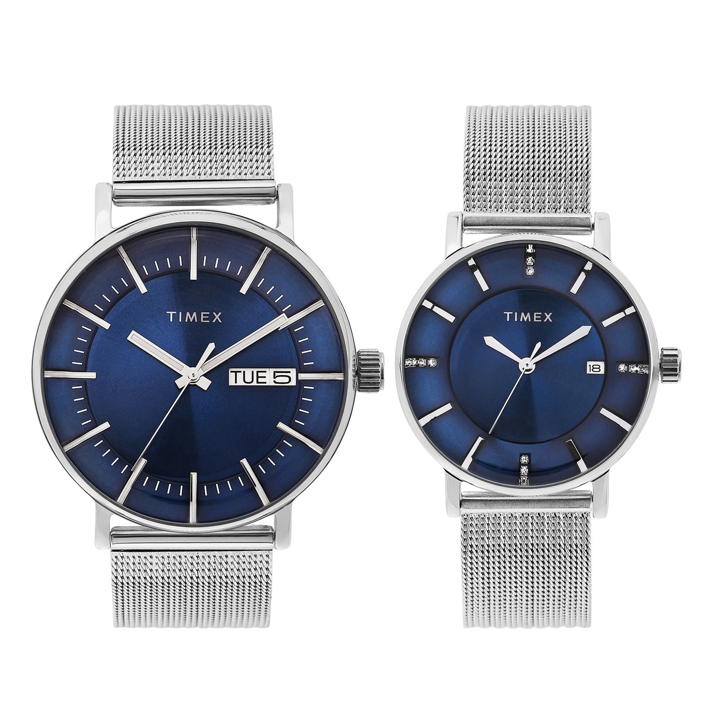 Timex  Blue Round Quartz Unisex Watch
