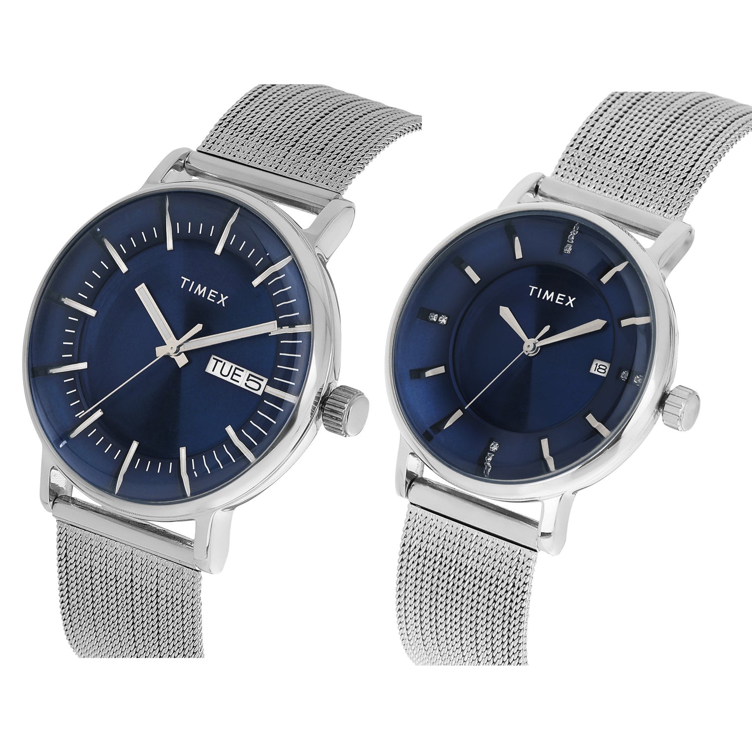 Timex  Blue Round Quartz Unisex Watch