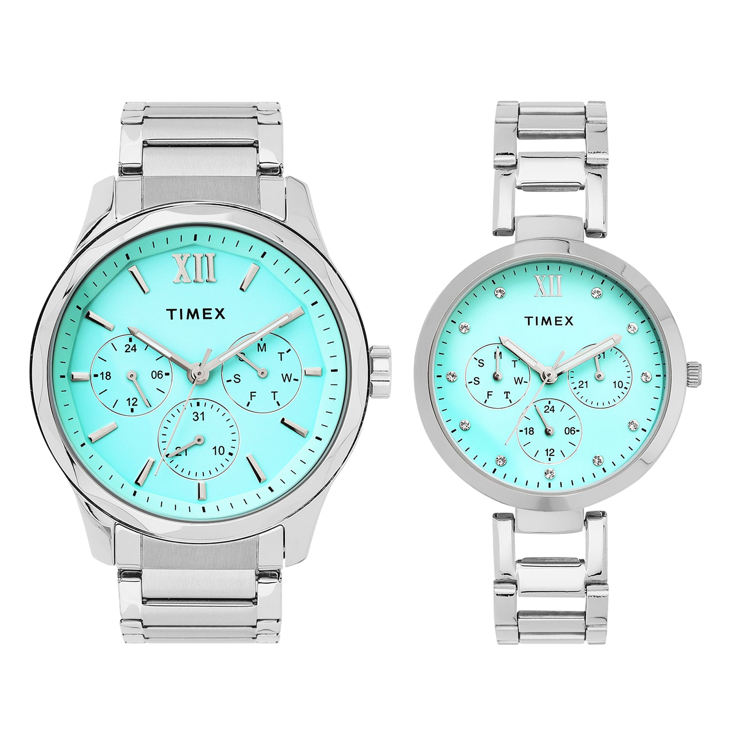 Timex  Blue Round Quartz Unisex Watch