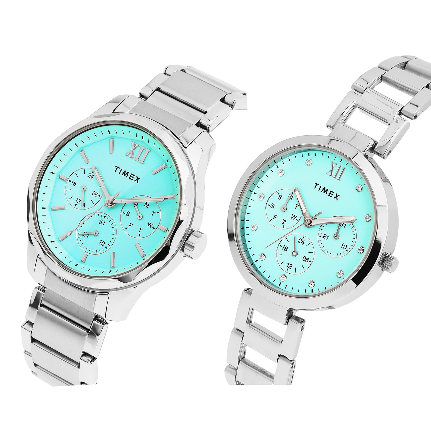 Timex  Blue Round Quartz Unisex Watch