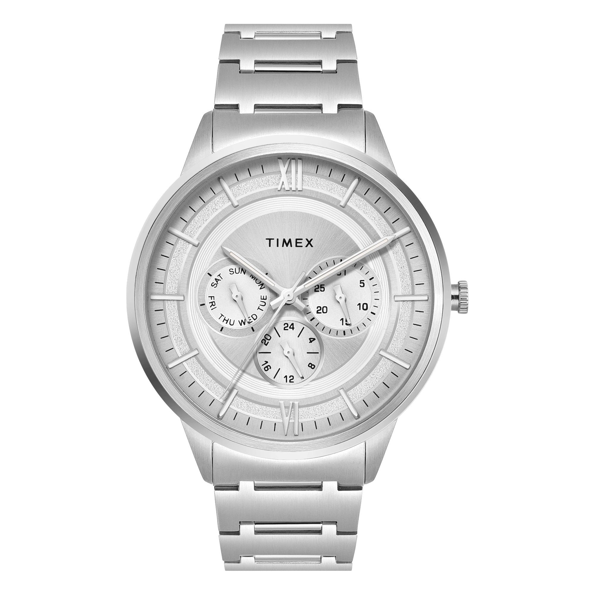 Timex TWEG28000 Silver Men 42 mm Round Watch