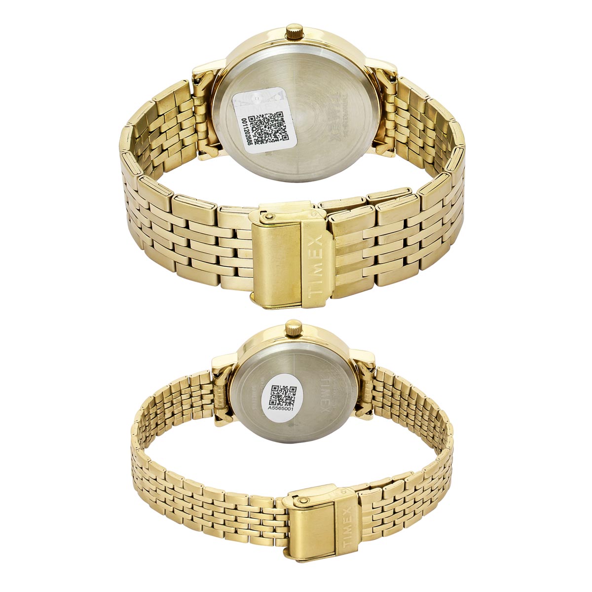 Timex  Blue Round Quartz Pair Watch