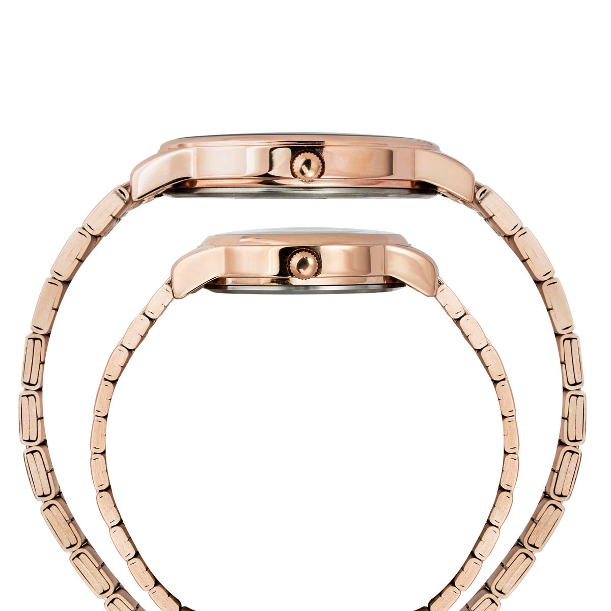 Timex  Blue Round Quartz Pair Watch