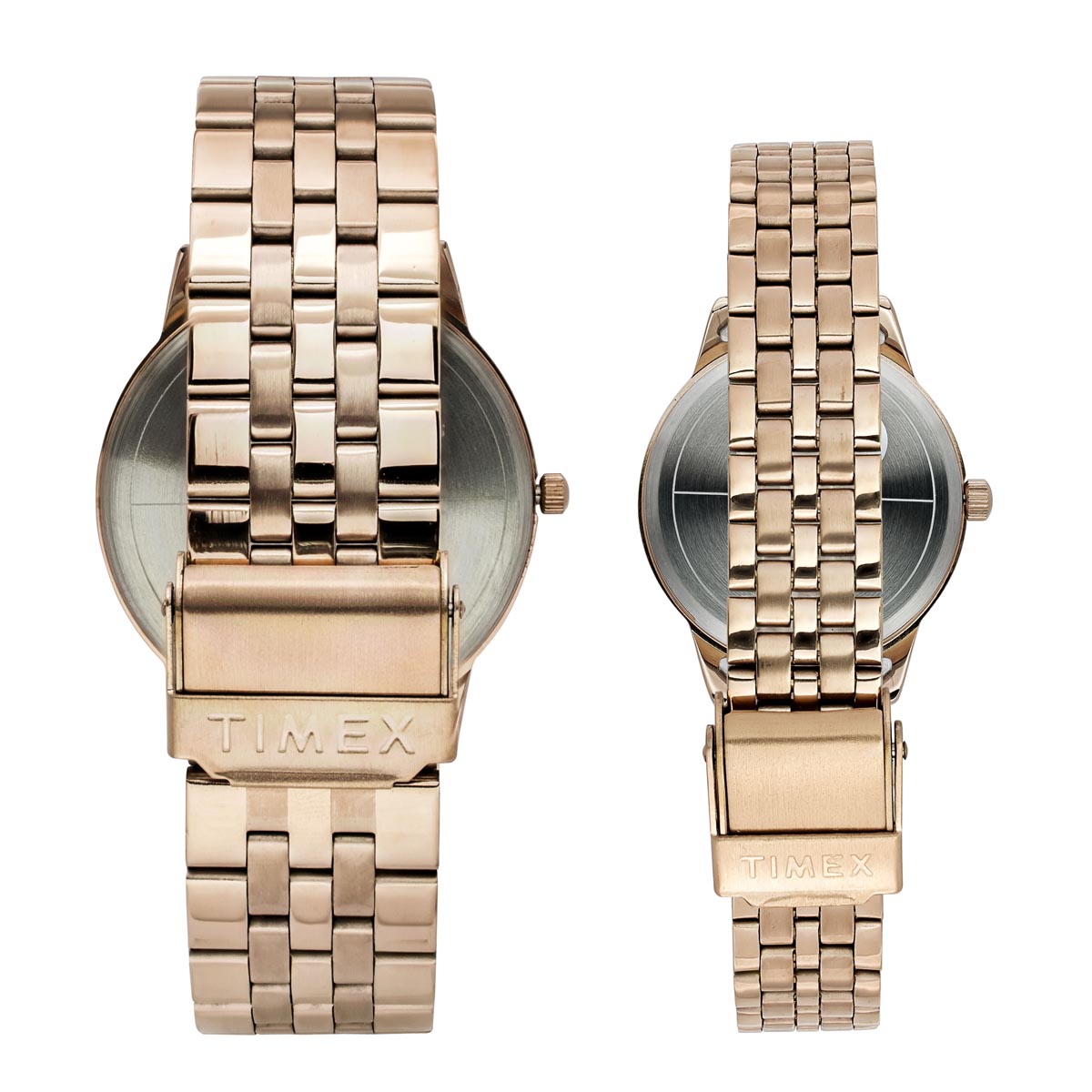 Timex  Blue Round Quartz Pair Watch