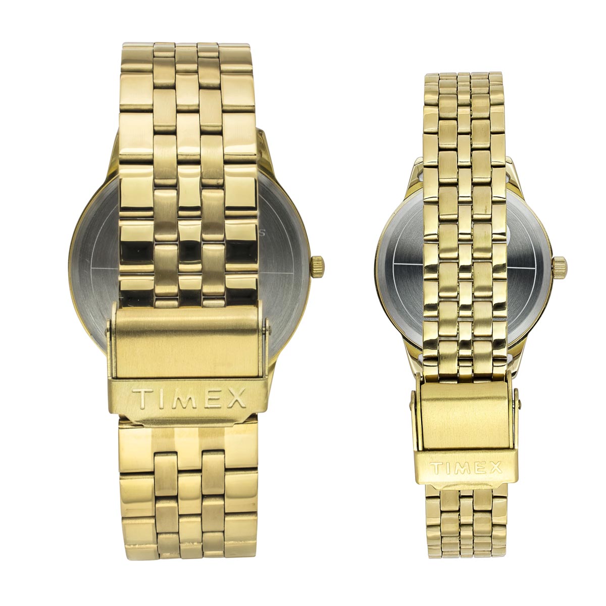 Timex  Green Round Quartz Pair Watch