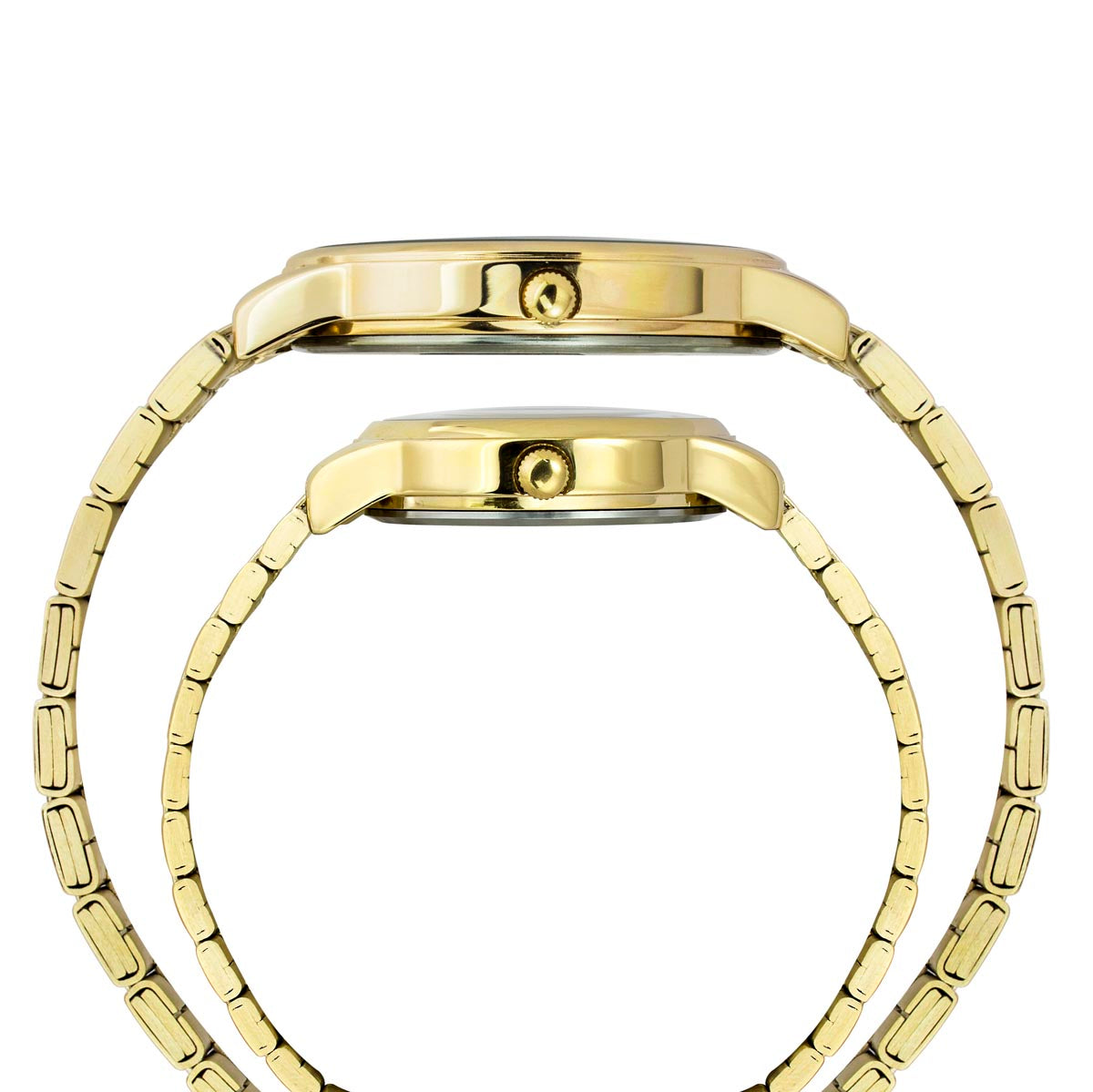 Timex  Green Round Quartz Pair Watch