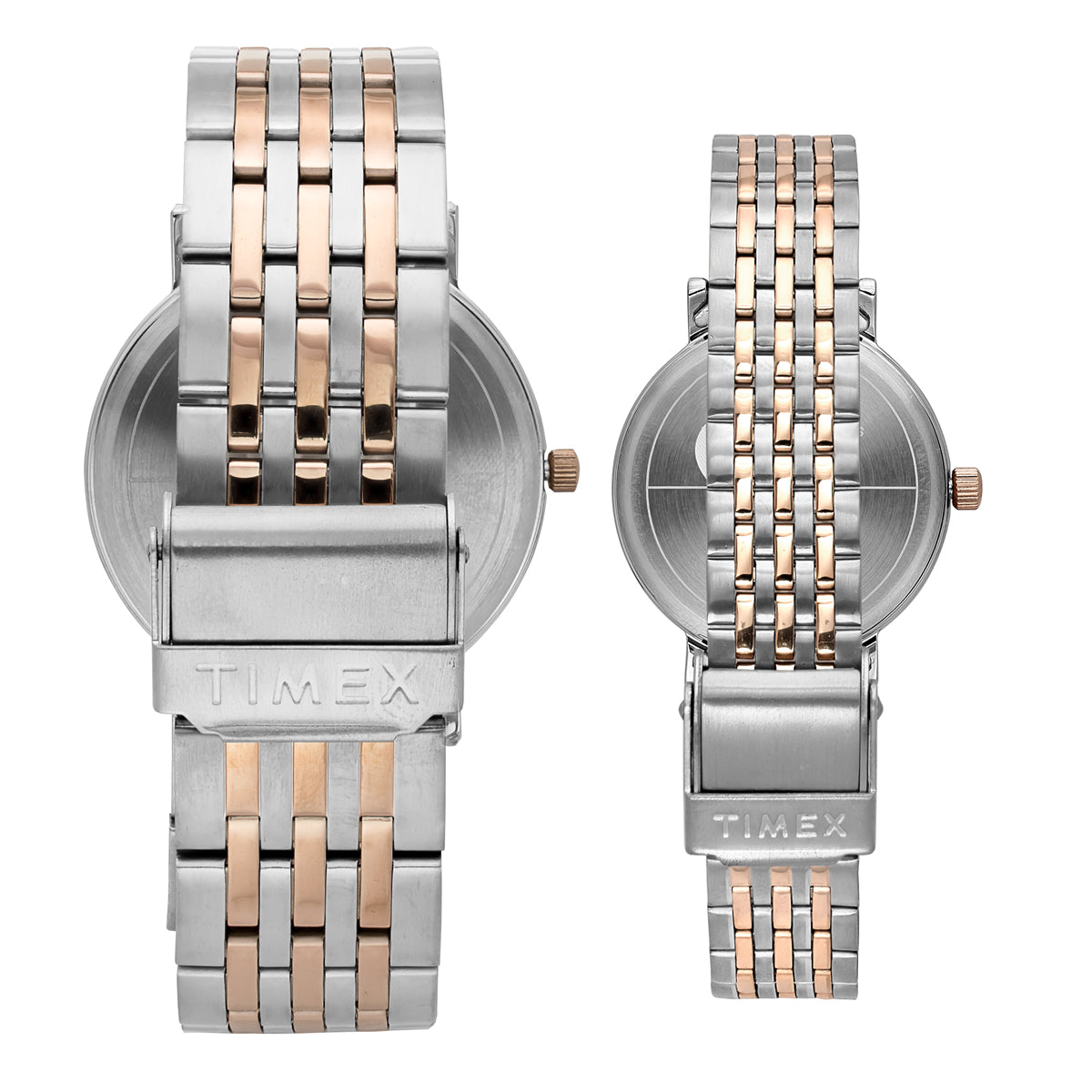 Timex Trendline Round 21mm Blue Dial Analog Pair Watch - TW00PR330