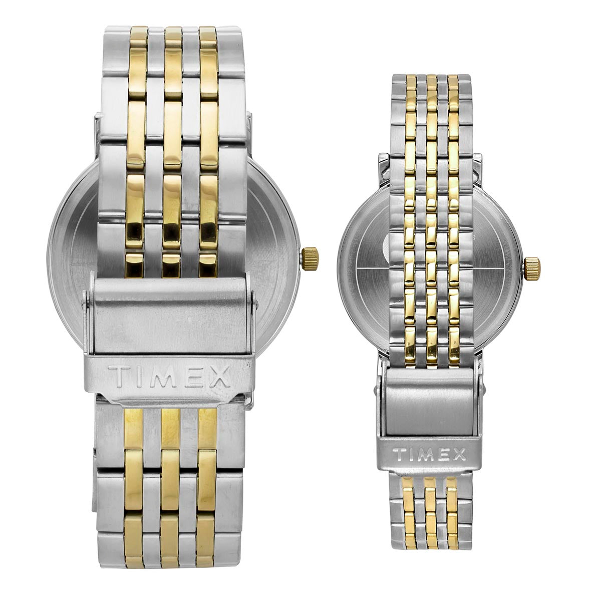 Timex Trendline Round 42mm Tan Dial Analog Pair Watch - TW00PR329 Watch Timex