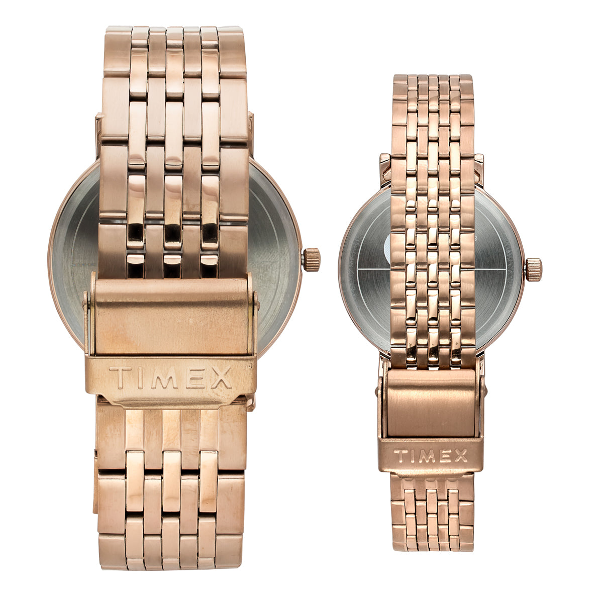 Timex Trendline Round 21mm Brown Dial Analog Pair Watch - TW00PR328