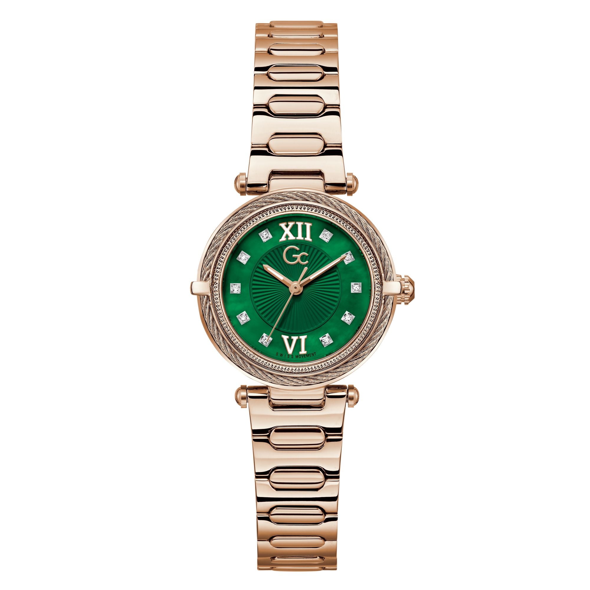 Gc Vogue Cable Z57003L9 Green Women 30 mm Round Watch