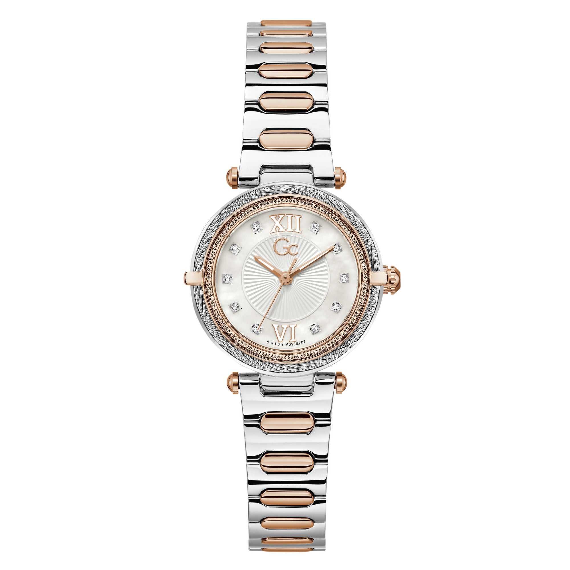 Gc Vogue Cable White Round Quartz Women Watch - Guess Collection