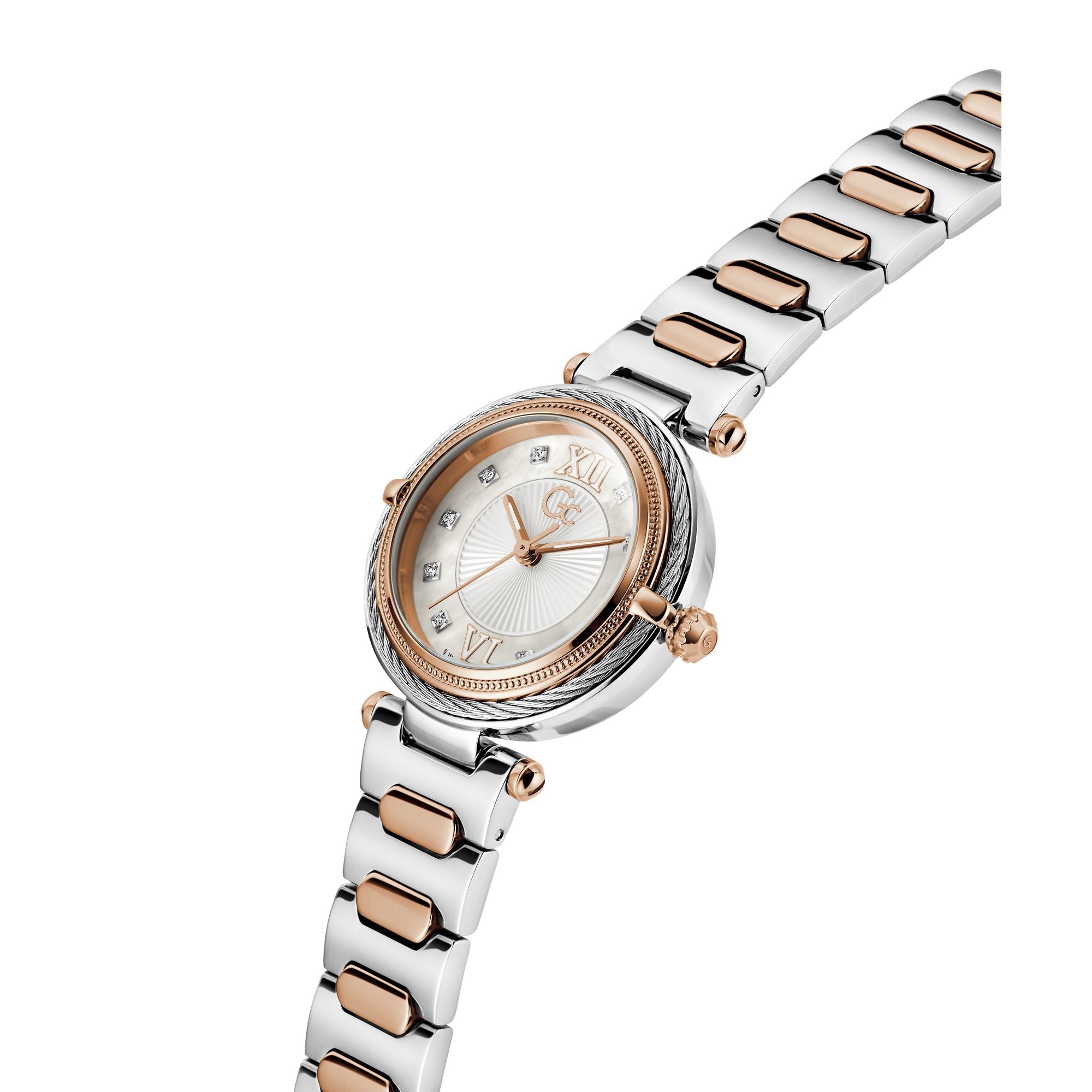 Gc Vogue Cable White Round Quartz Women Watch - Guess Collection