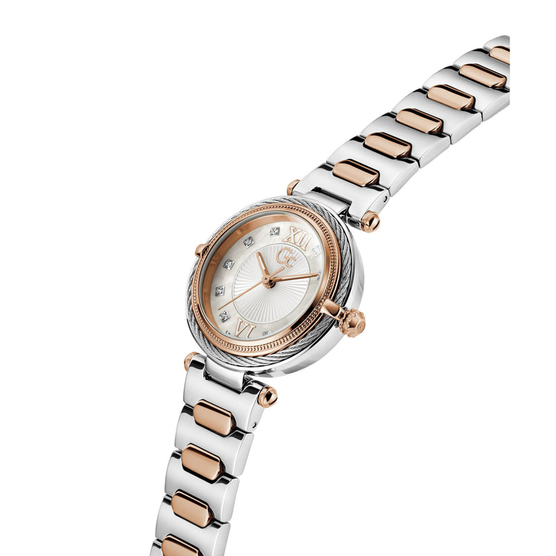 Gc Vogue Cable White Round Quartz Women Watch - Guess Collection Watch Gc