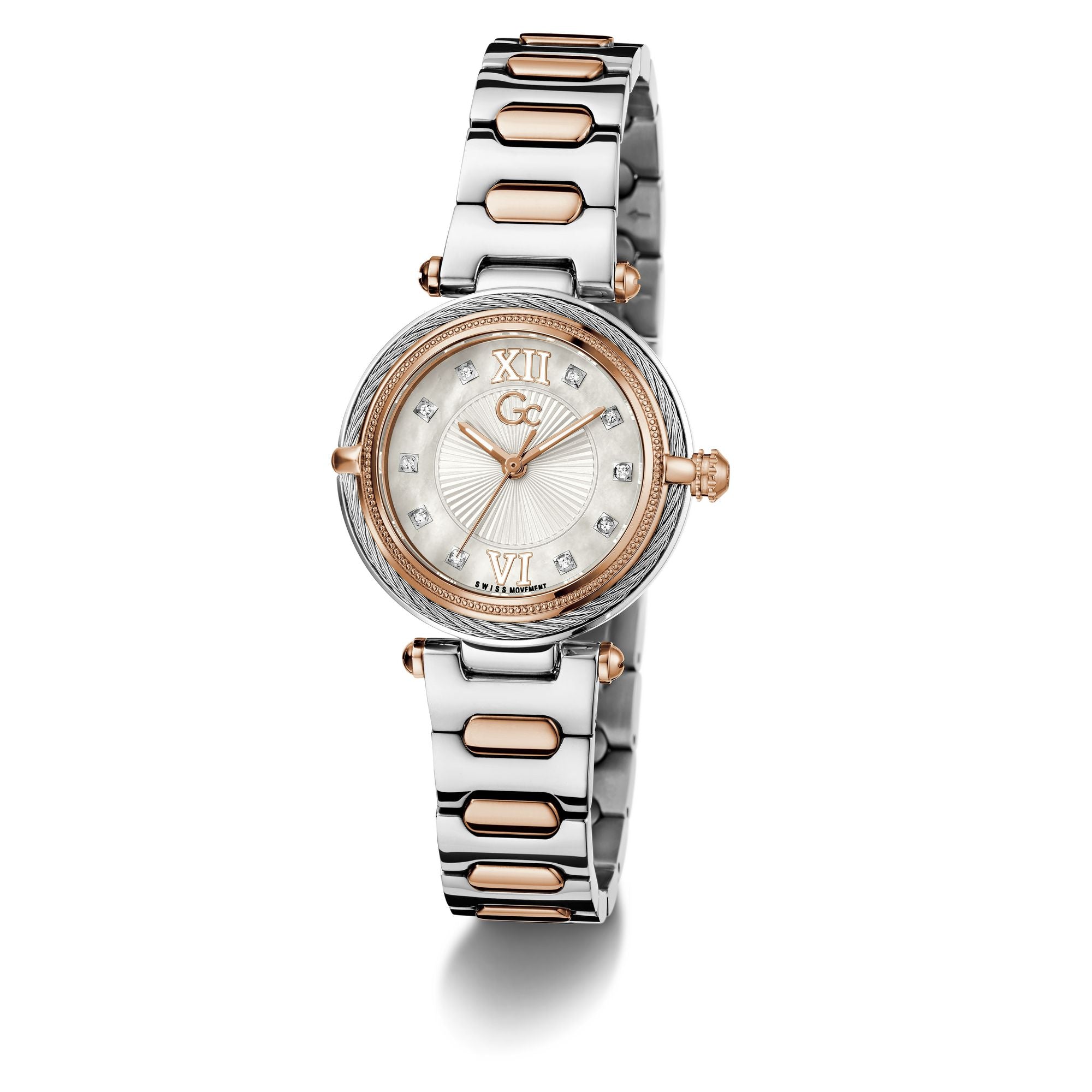 Gc Vogue Cable White Round Quartz Women Watch - Guess Collection