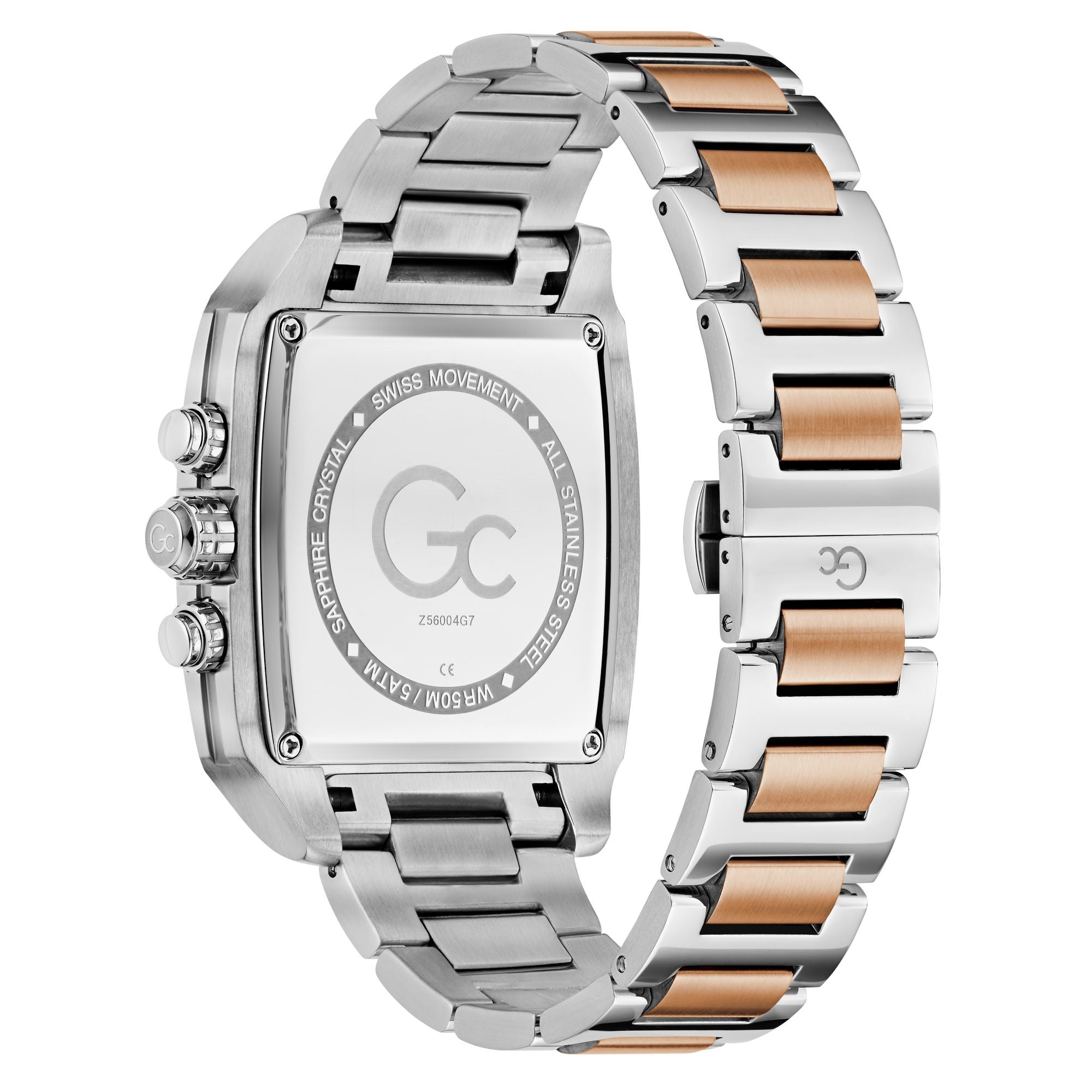 Gc Retrofit Blue Square Quartz Men Watch - Guess Collection Watch Gc