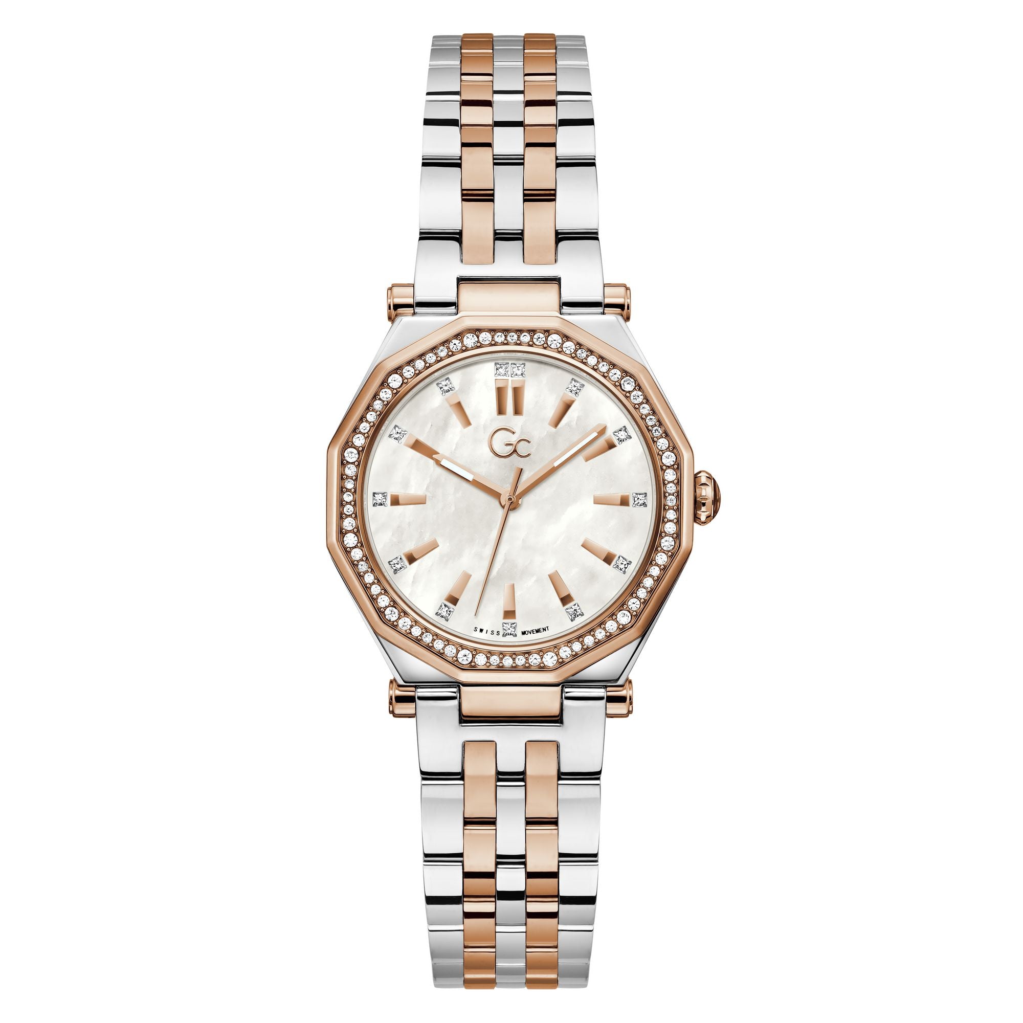 Gc Gleam White Round Quartz Women Watch - Guess Collection