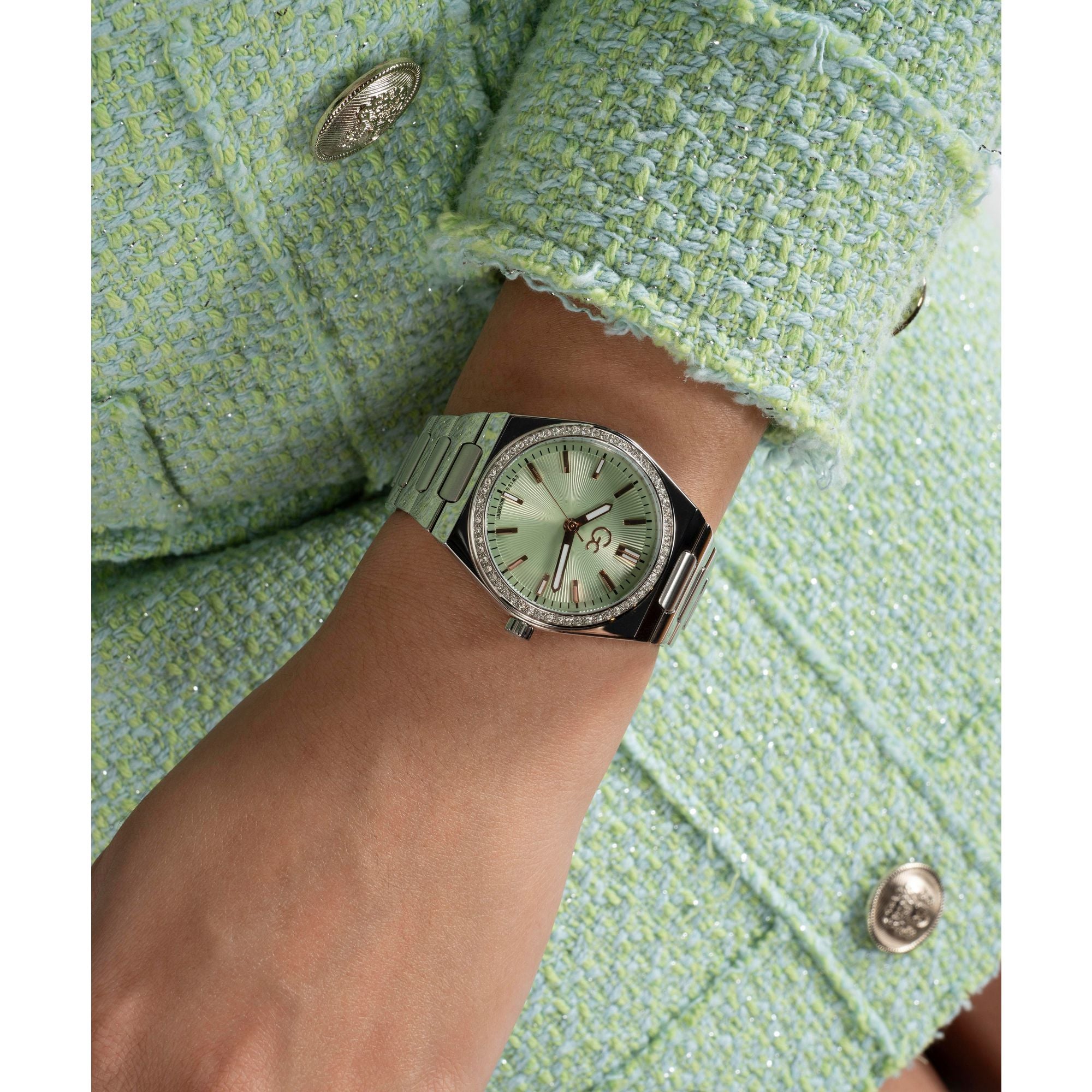 Gc Prodigy Lady Green Round Quartz Women Watch - Guess Collection