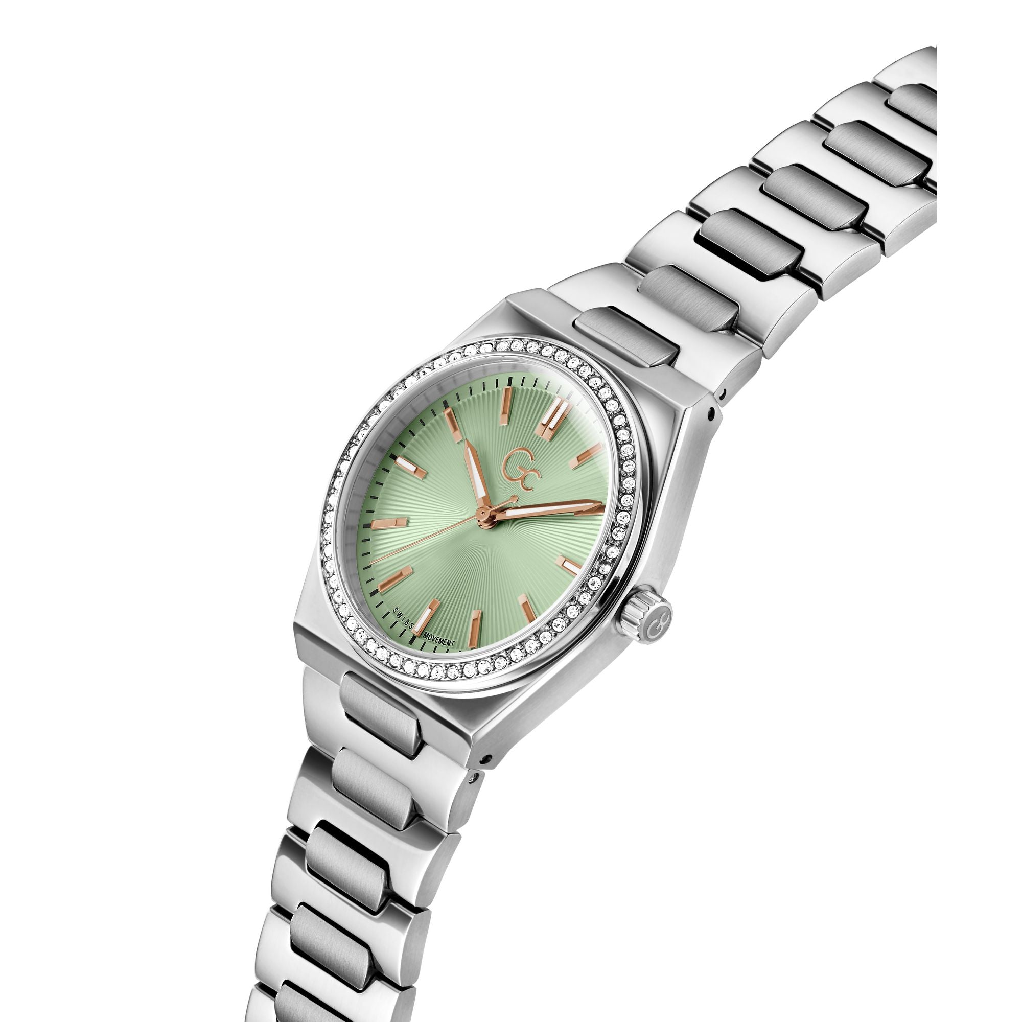 Gc Prodigy Lady Green Round Quartz Women Watch - Guess Collection
