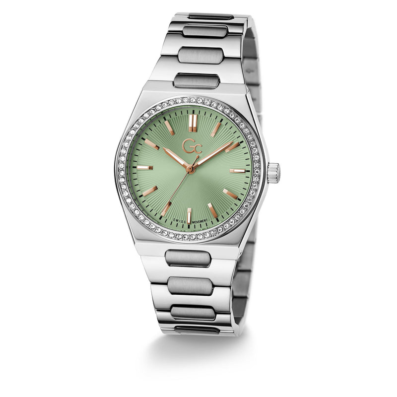 Gc Prodigy Lady Green Round Quartz Women Watch - Guess Collection Watch Gc