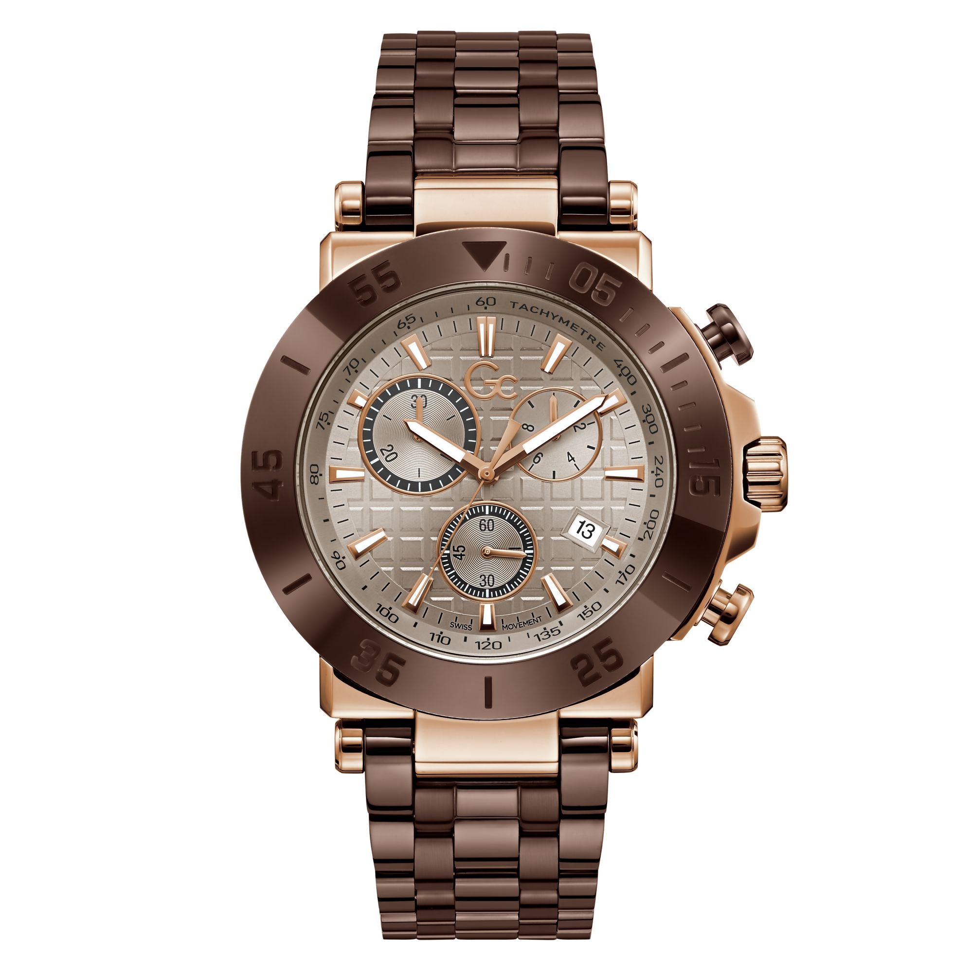 Gc One Sport Y70010G1 Beige Men 44 mm Round Watch