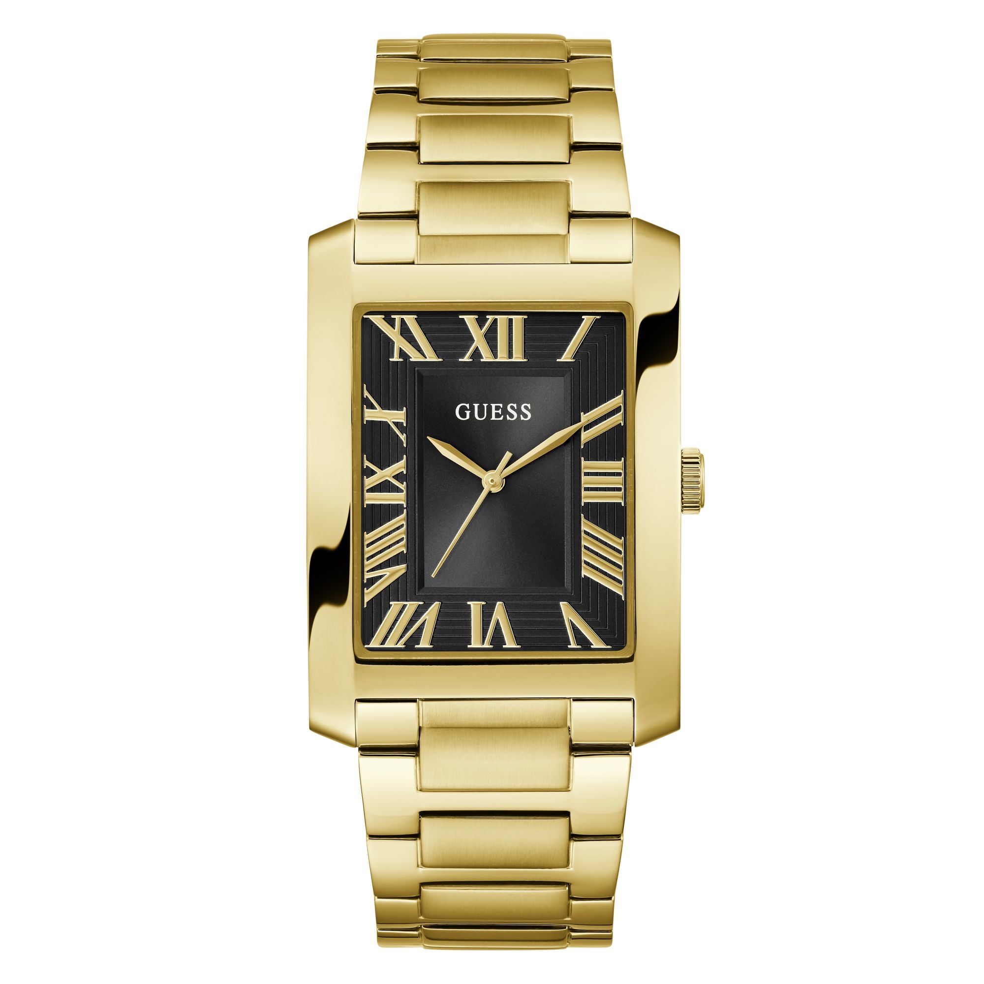 Guess Gd Clyde Black Rectangle Dial Analog Men's Quartz Watch Watch Guess