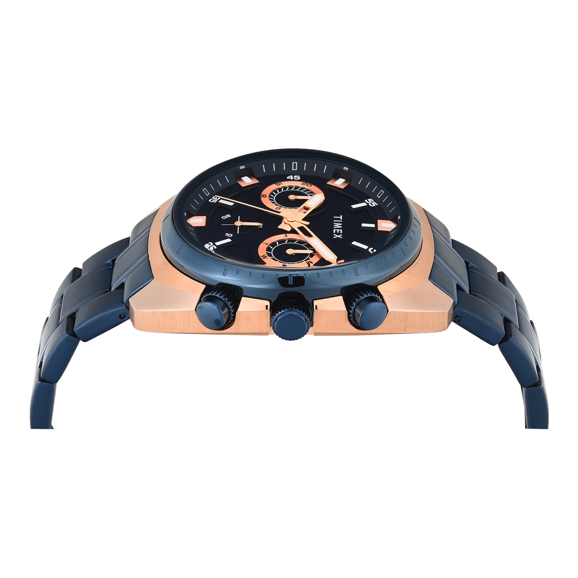 Timex  Blue Round Quartz Men Watch