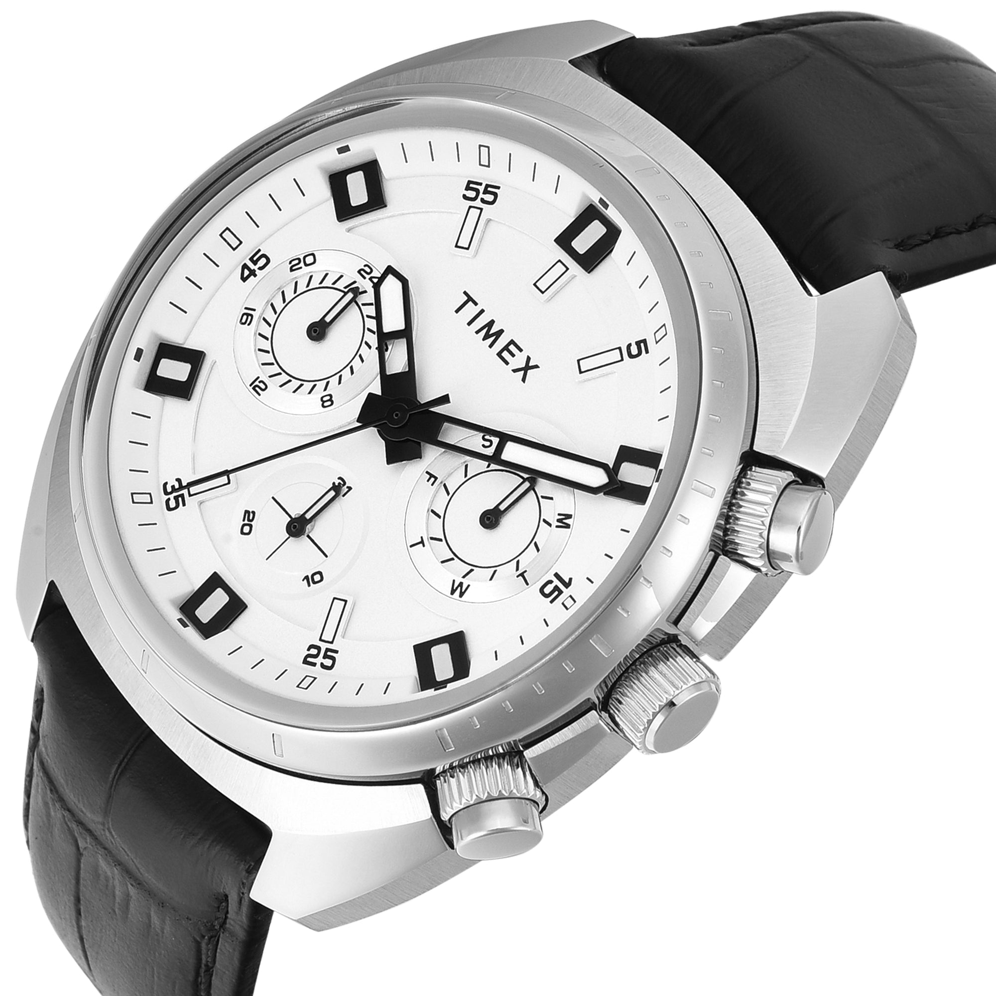 Timex  Silver Round Quartz Men Watch